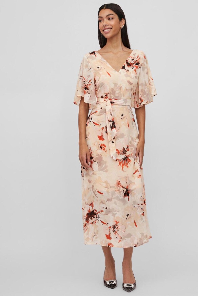 KARIN MAXI DRESS (SILVER MINK/PEACH)