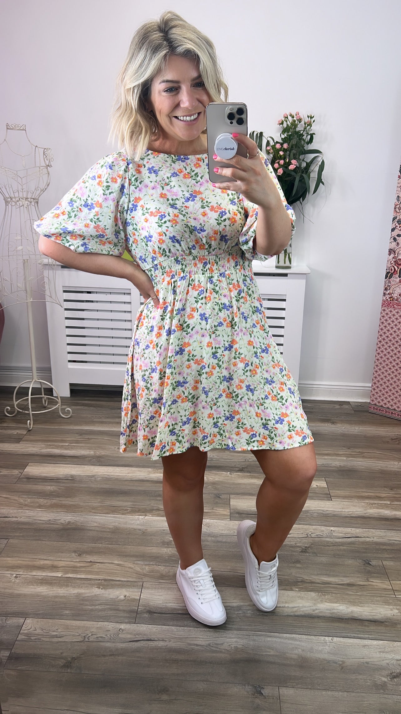 KORINE DRESS (VANILLA ICE/FLOWER)