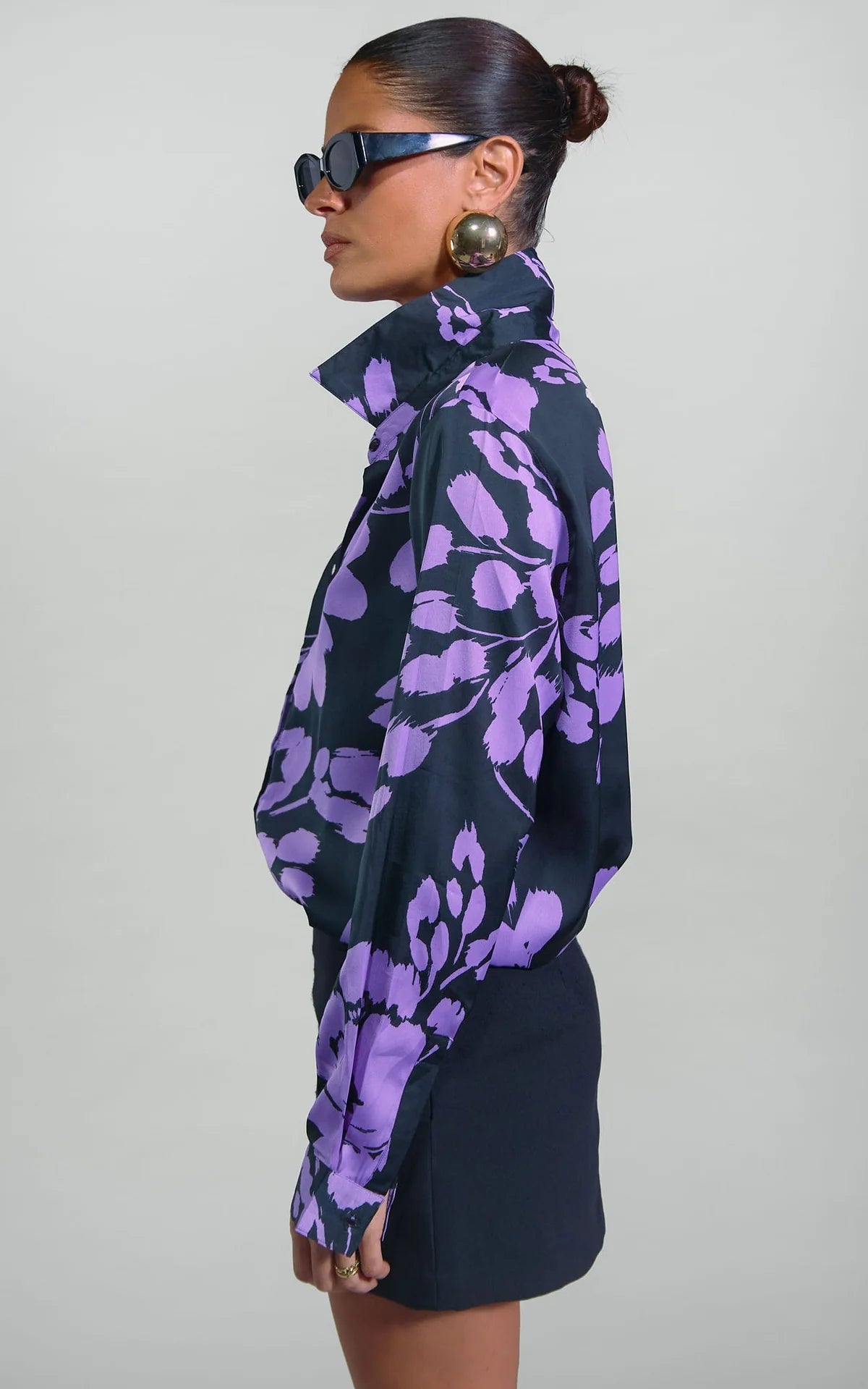 Nevada Shirt (Lilac/Black Floral)