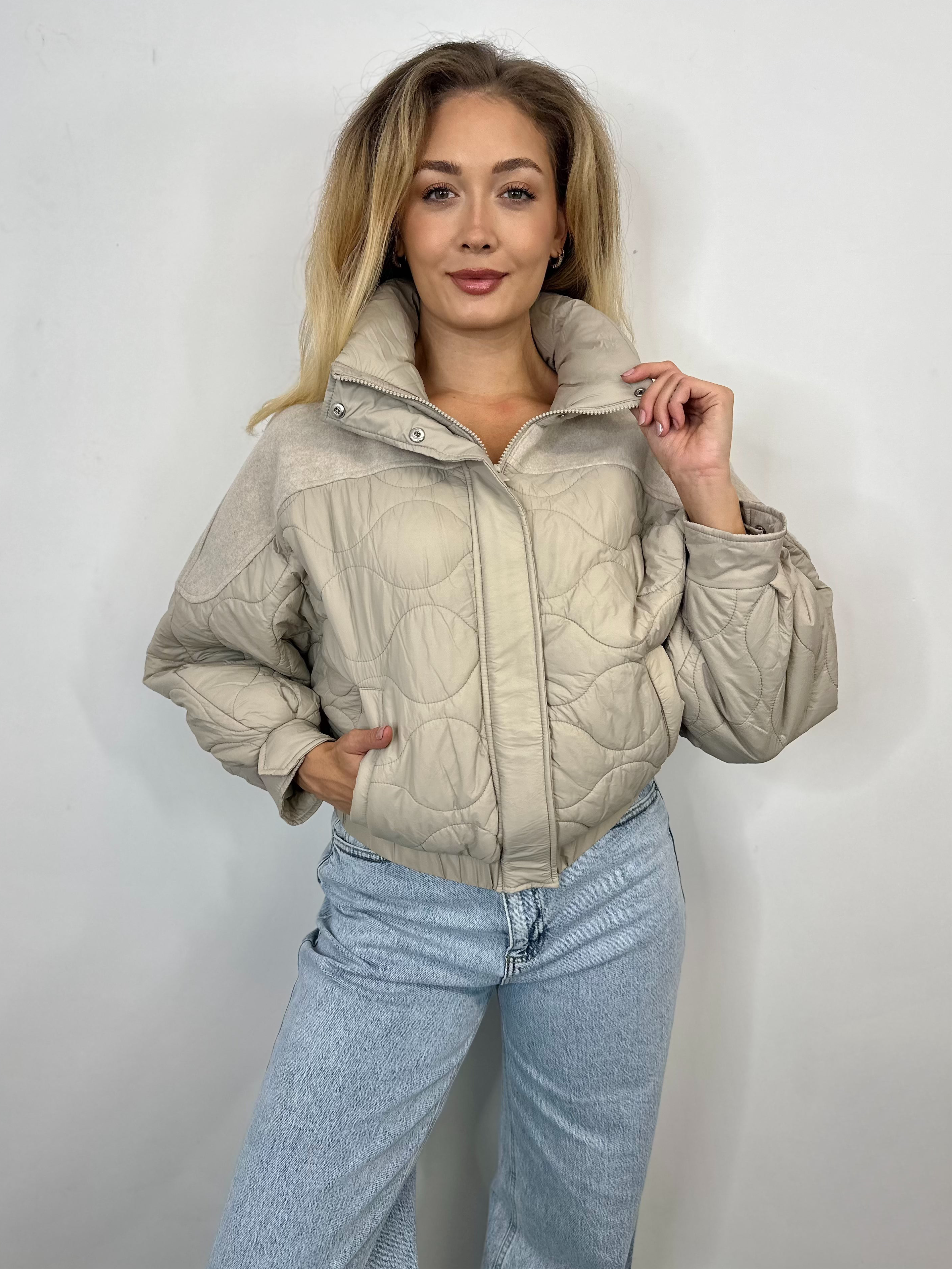 Anna Quilted Jacket (Natural/Melange)