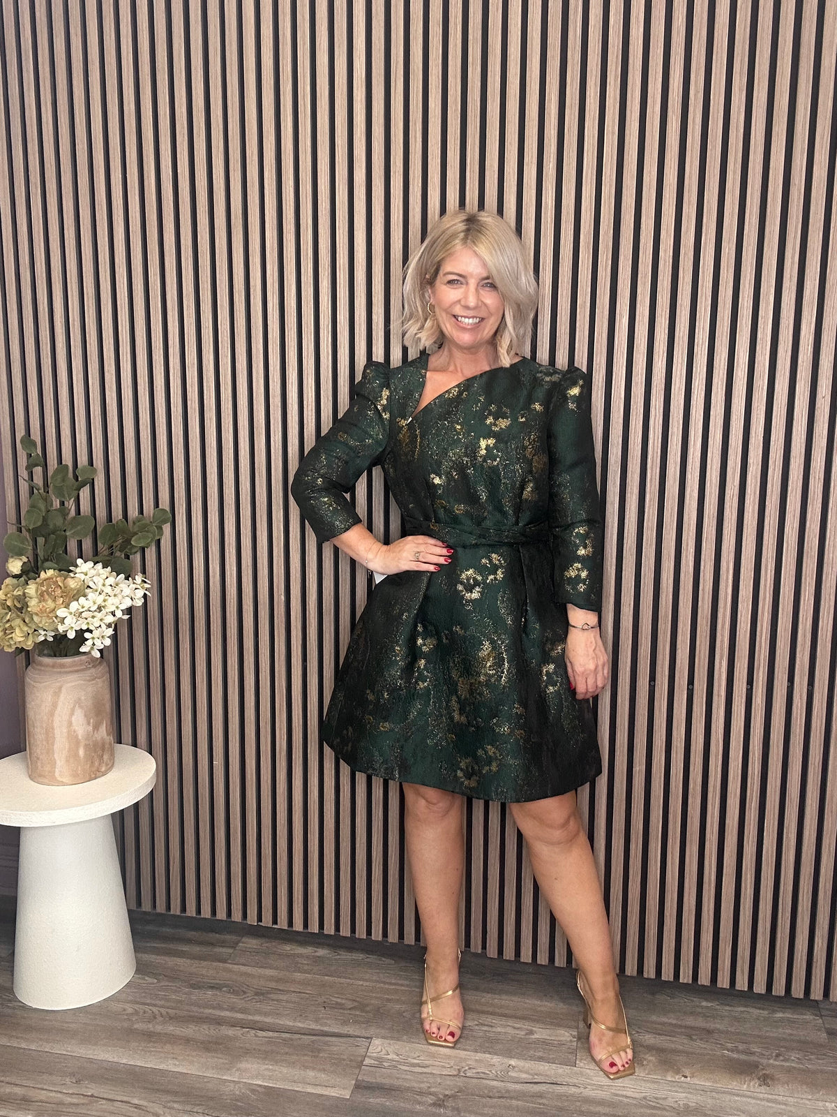 Veronica Mini Dress (Forest Green)
