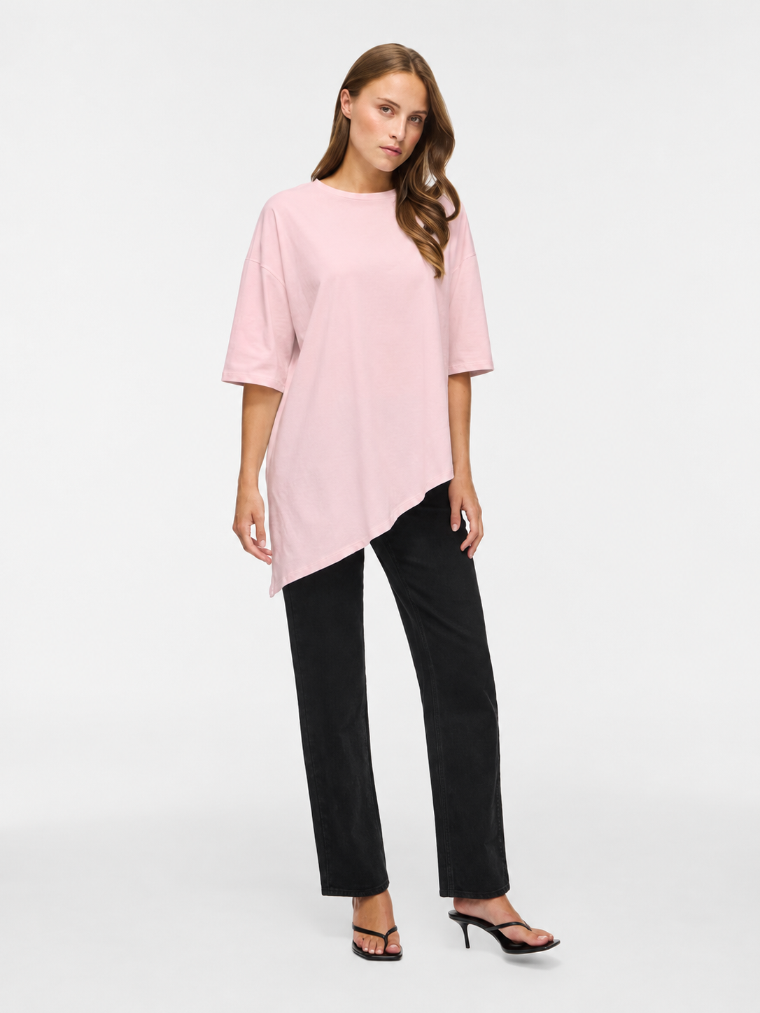 Serena Asymmetric T-Shirt (Cherry Blossom)