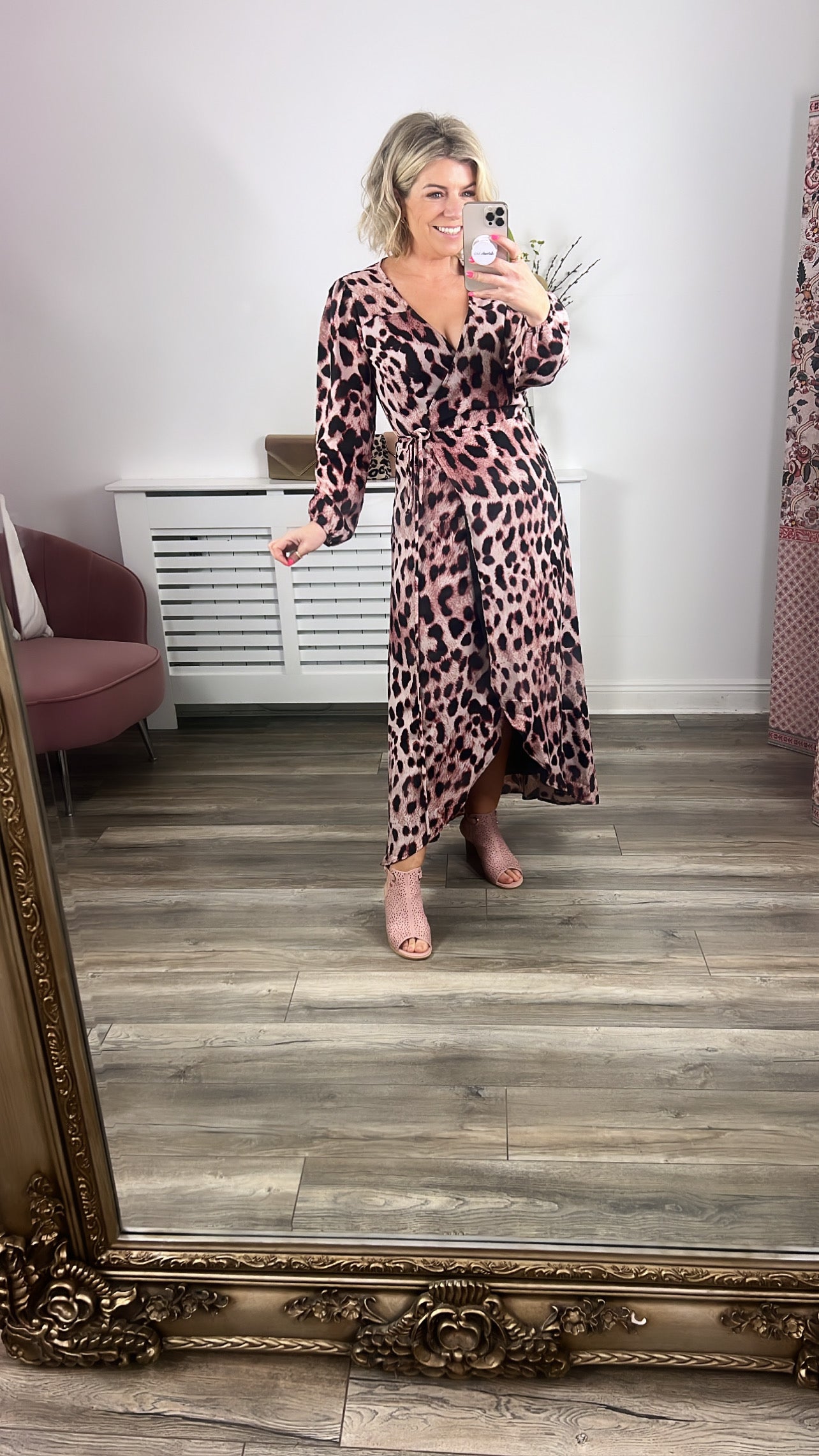 JAGGER MAXI DRESS (BLUSH LEOPARD)