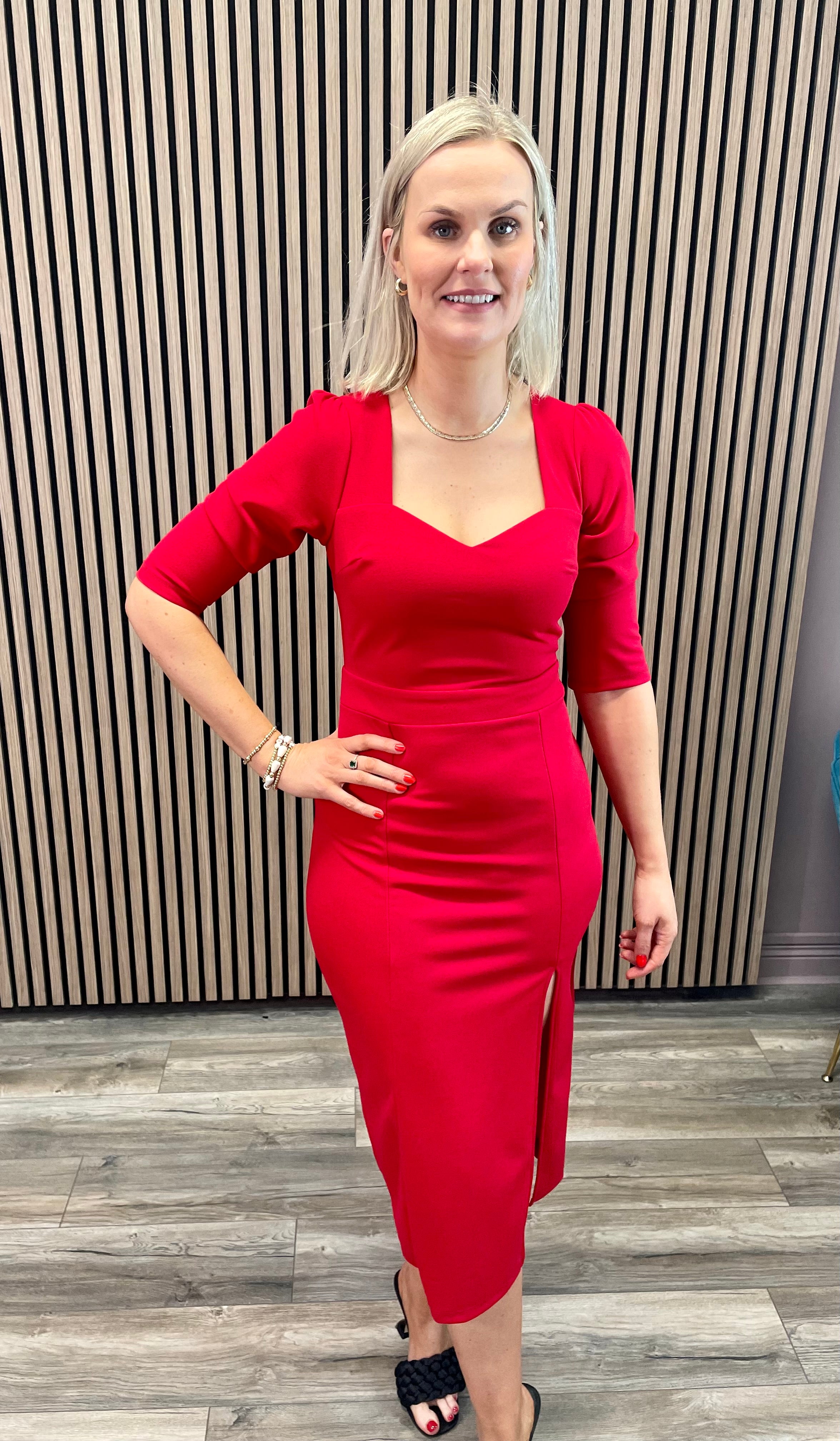 Amiira Pencil Dress (Red) | Love Cherish Amiira Pencil Dress (Red) | Love Cherish