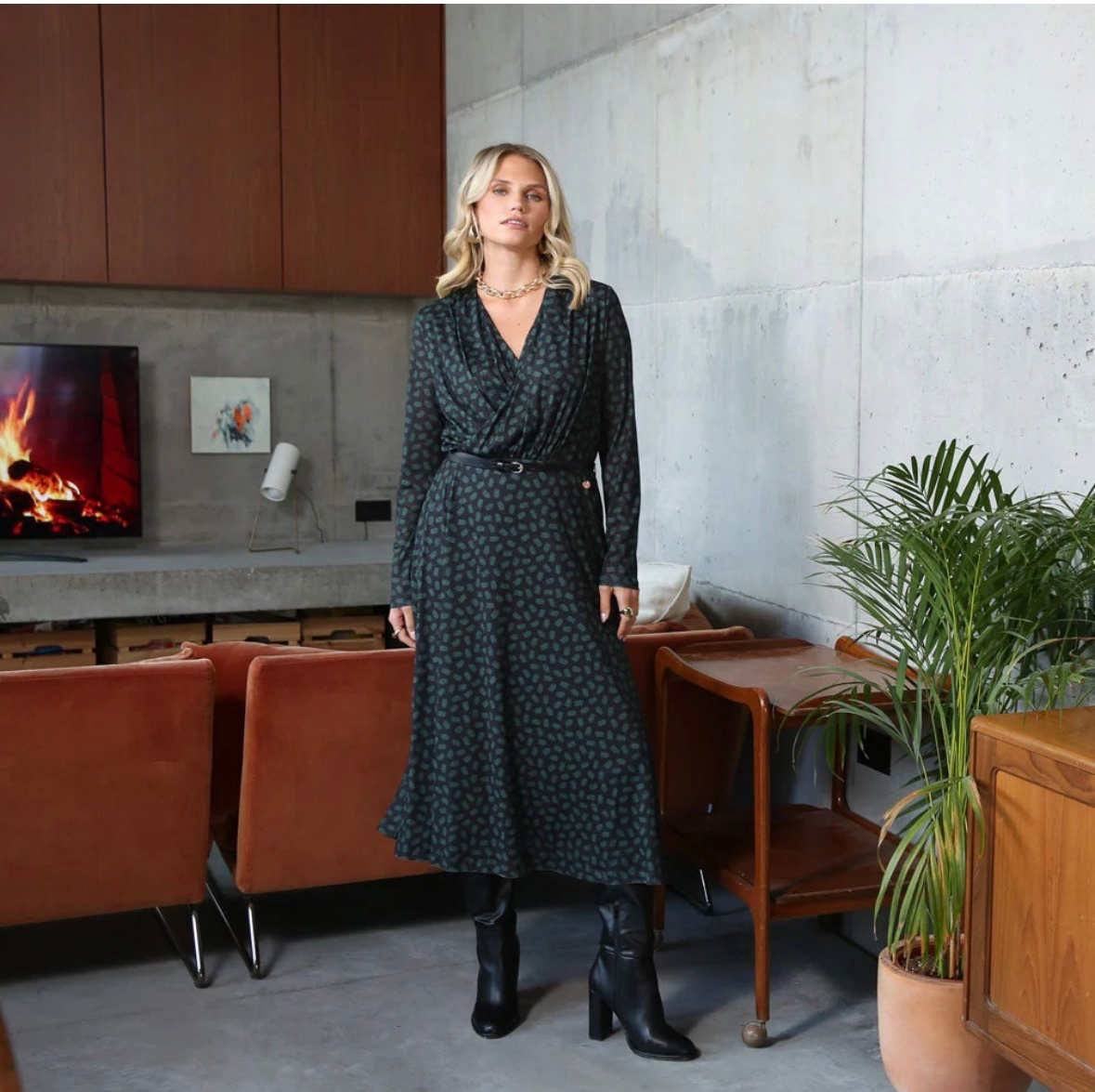 Henrietta Midi Dress (Black)