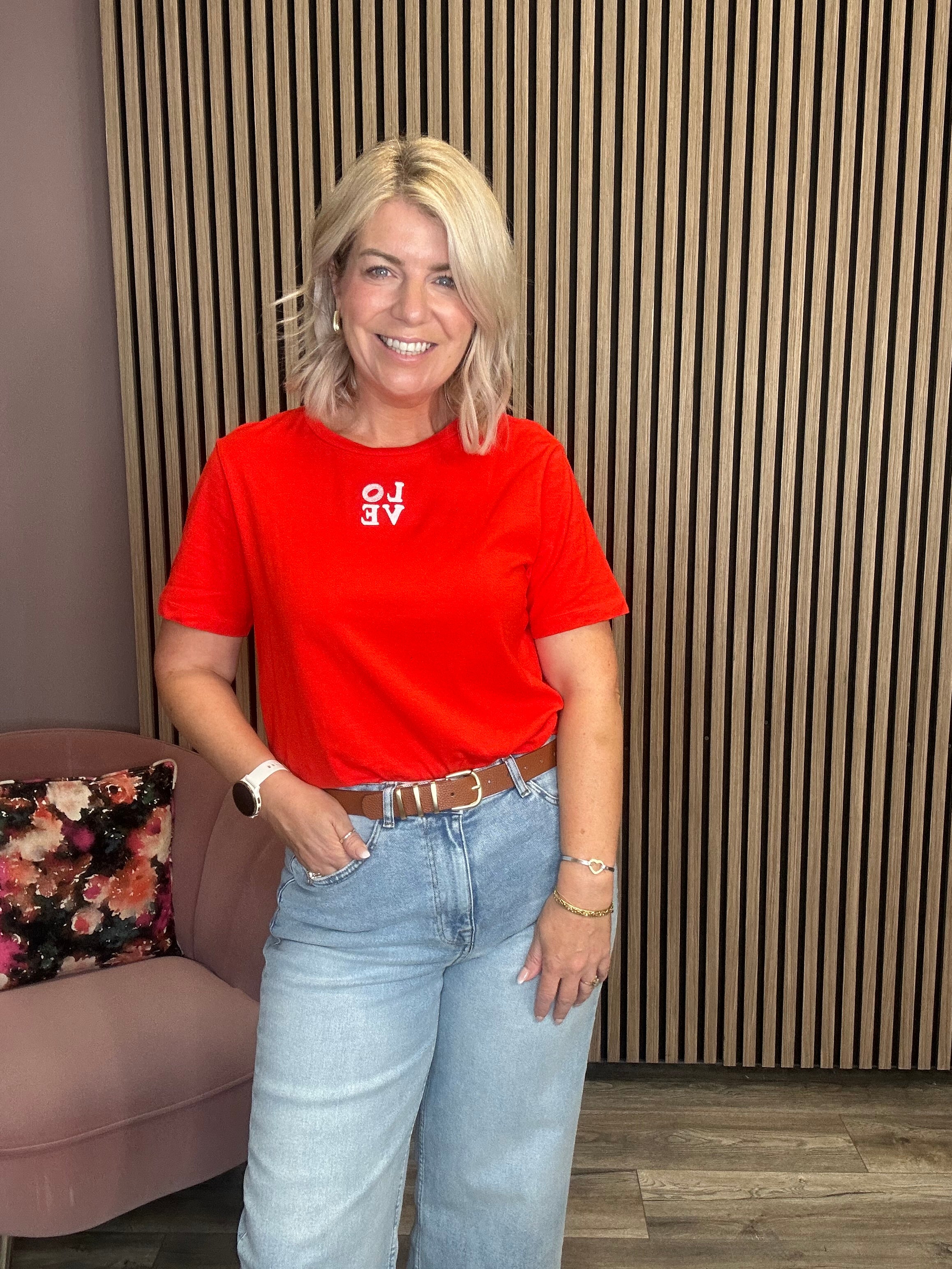 Cara T-Shirt (Fiery Red)