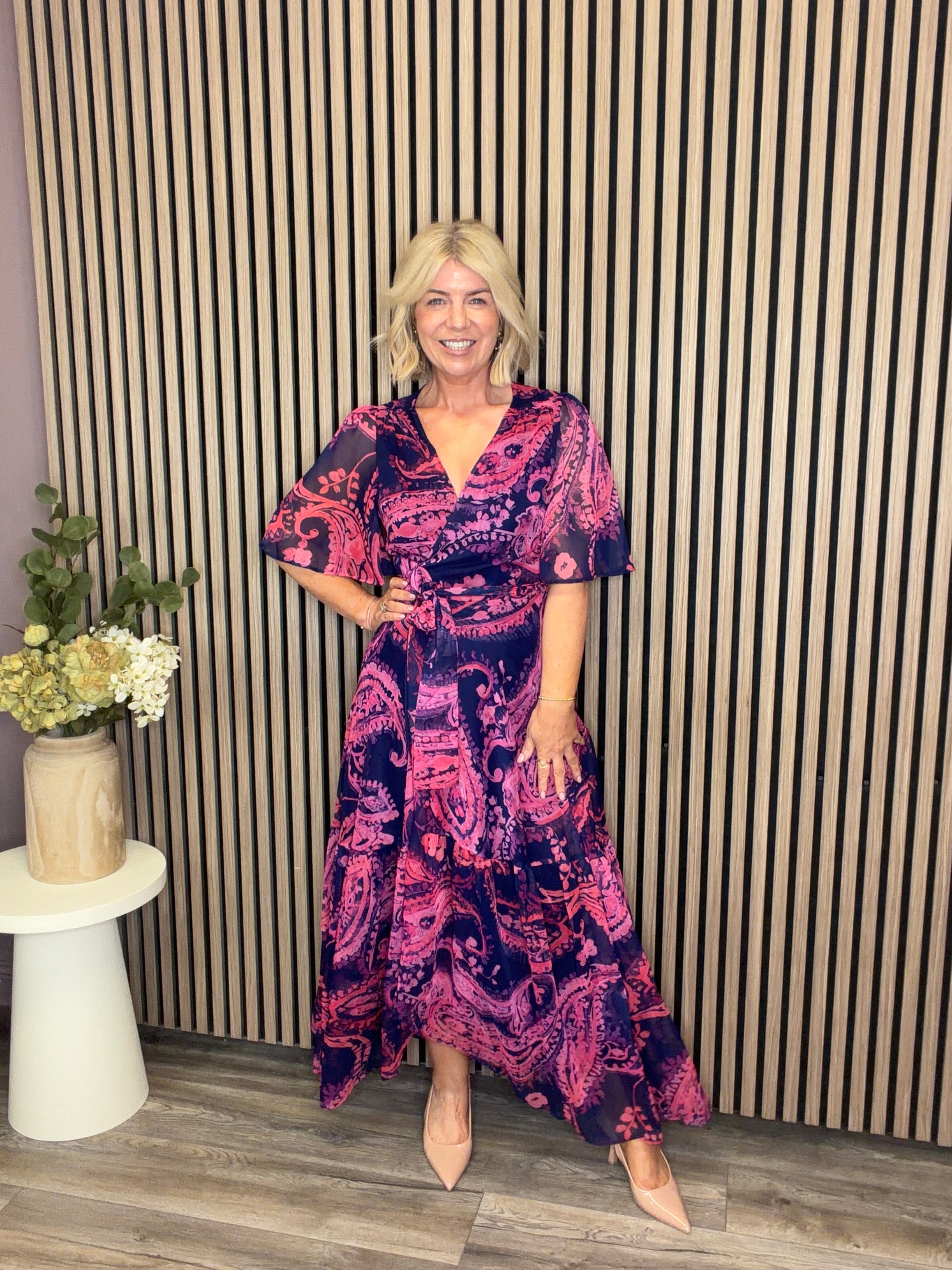 The Yasmine Maxi Wrap Dress (Purple)