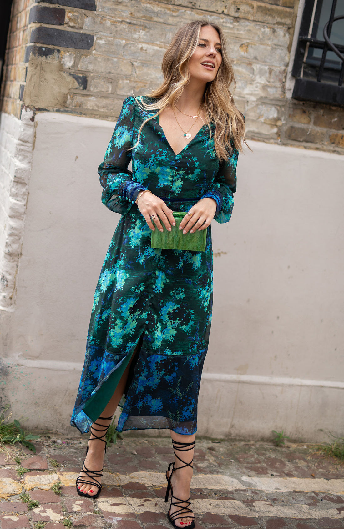 babette midi dress Babette Denim A-Line Midi Dress
