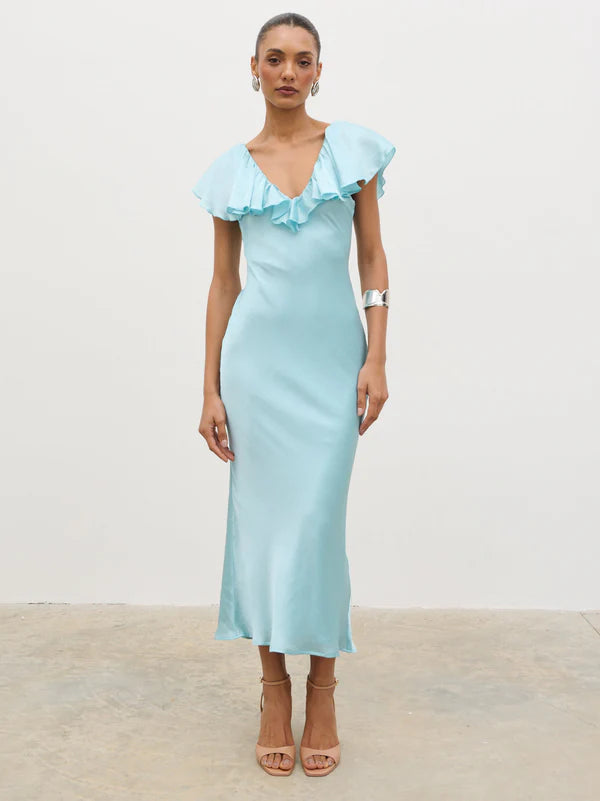 Adina Midaxi Dress (Seaspray Blue)