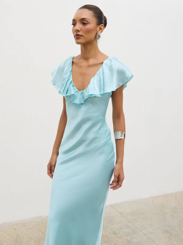 Adina Midaxi Dress (Seaspray Blue)