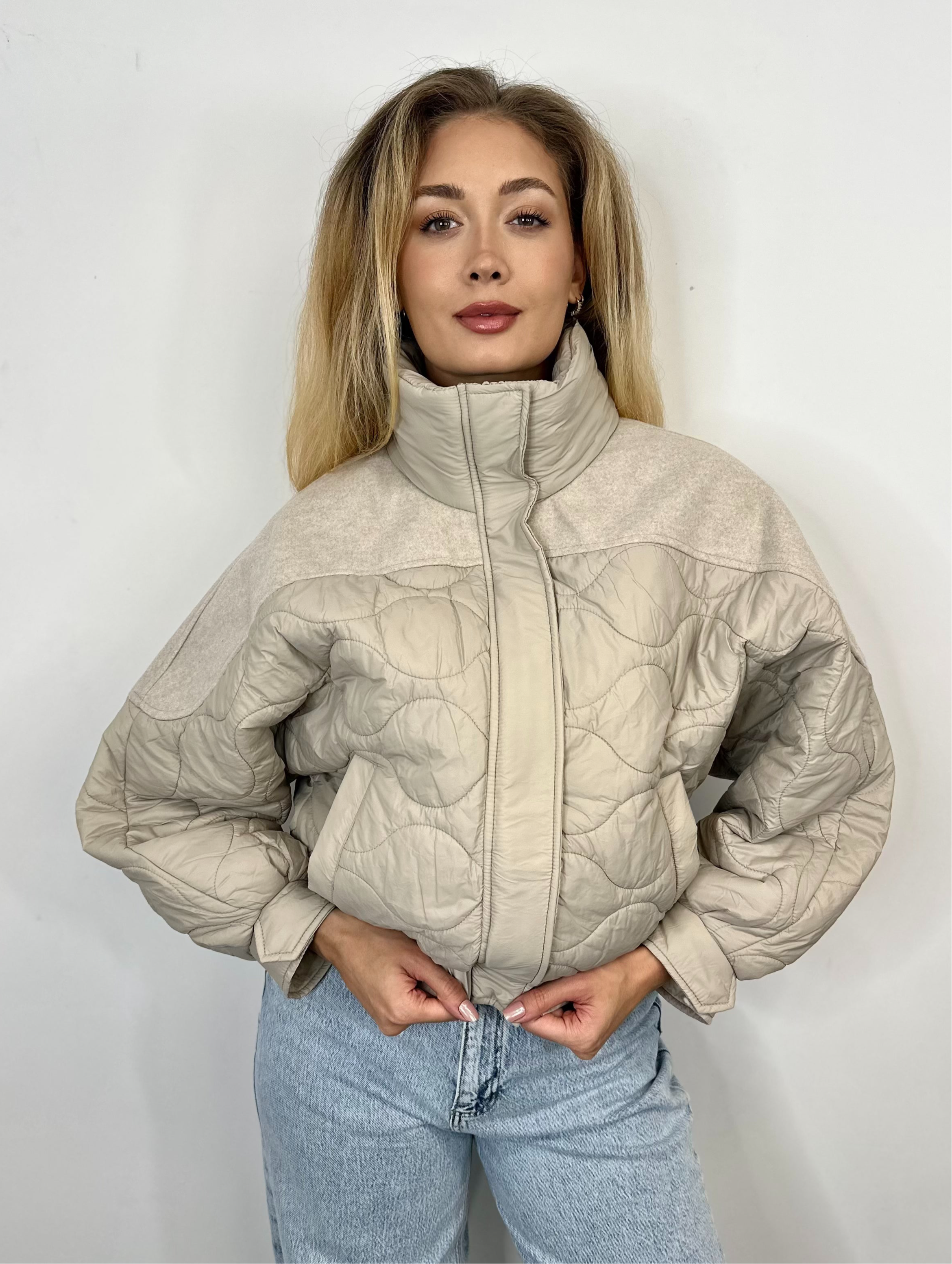 Anna Quilted Jacket (Natural/Melange)