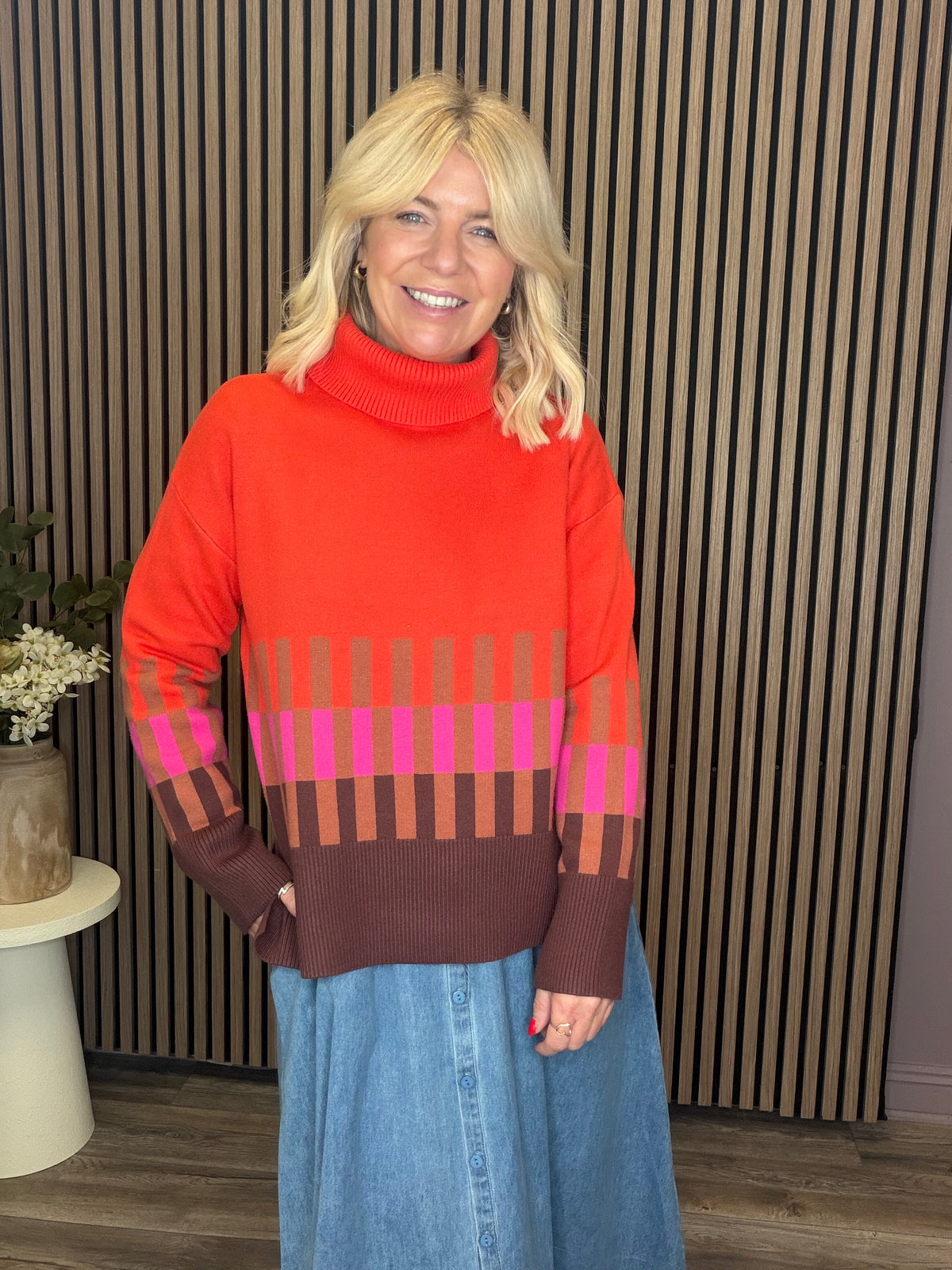 Serita Jumper (Orange/Multi)