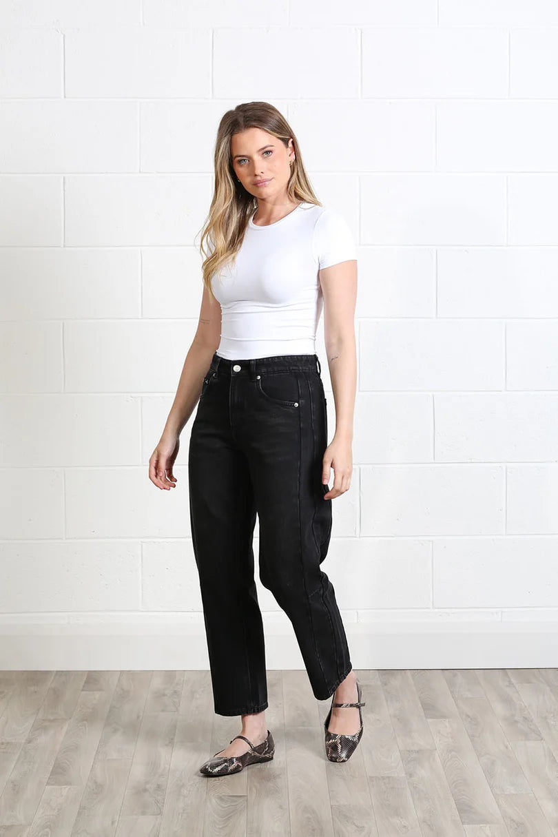 Bailey Barrel Jean (Black/Reg)