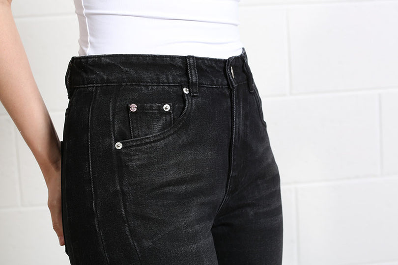 Bailey Barrel Jean (Black/Reg)