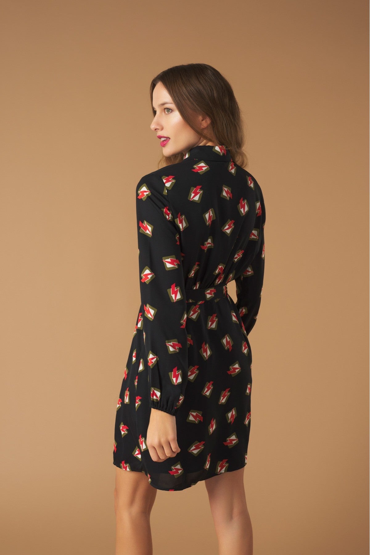 BOLT SHIRT DRESS (BLACK)