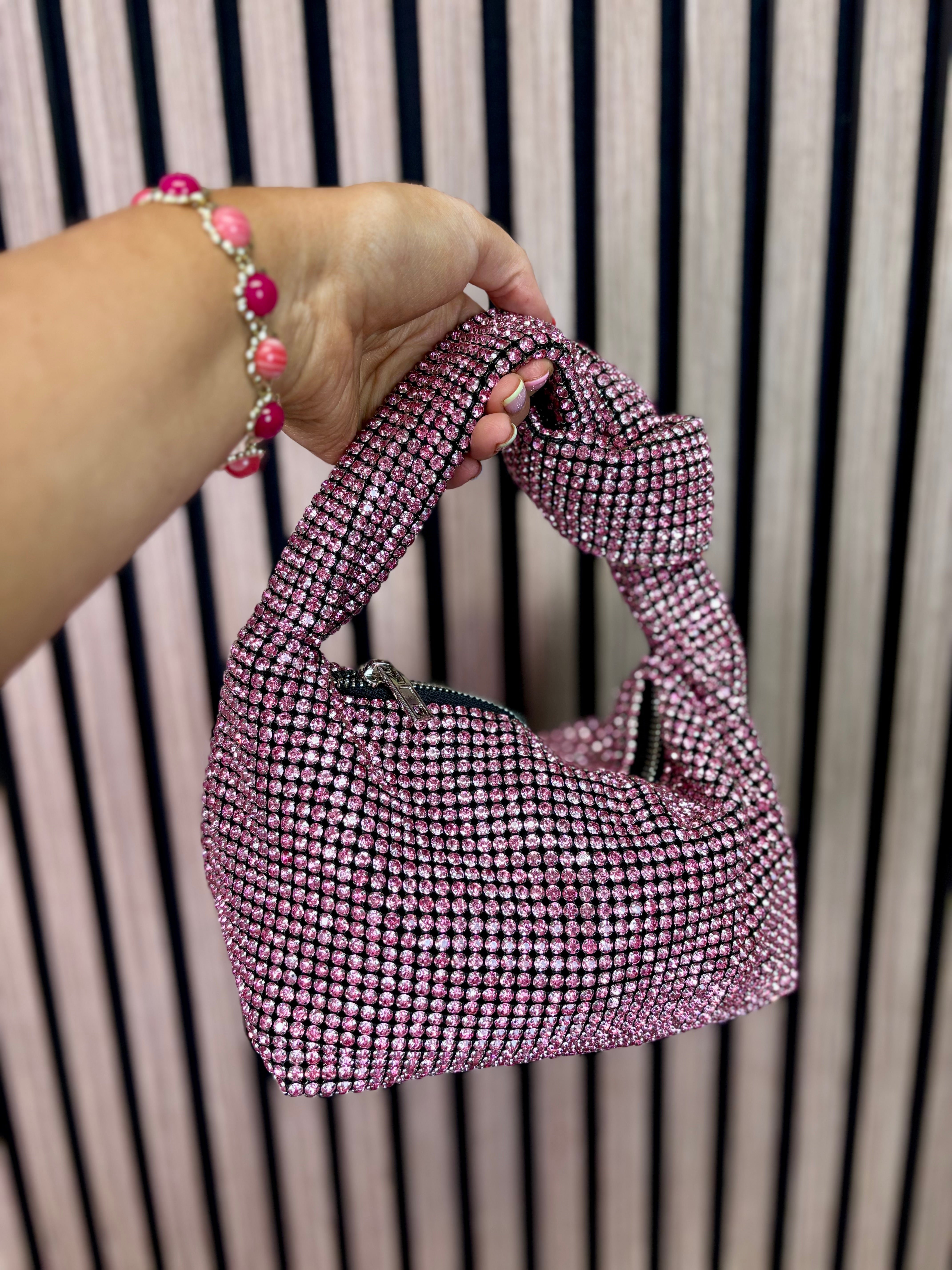 Romona Rhinestone Handbag (Pink)