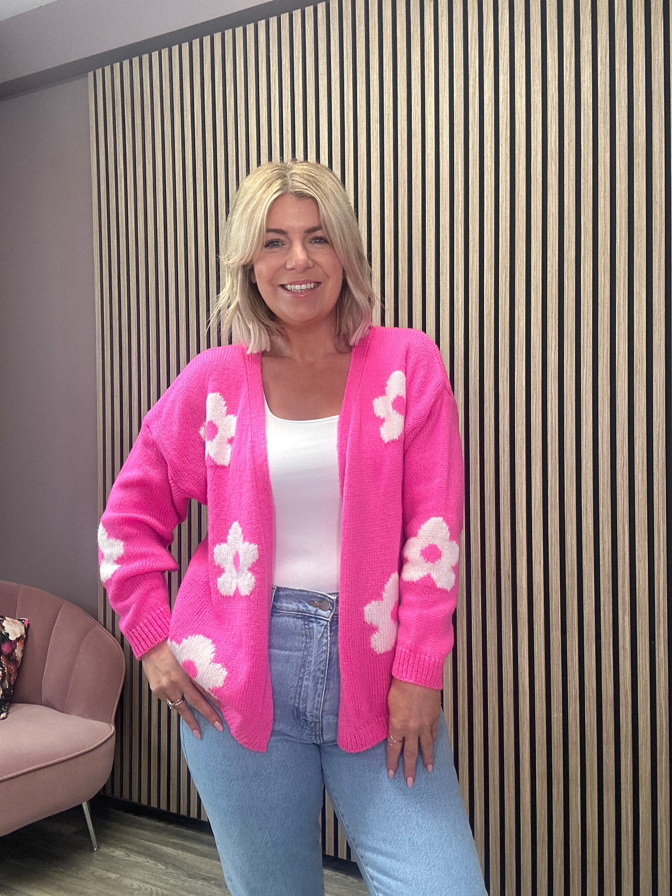 Kayla Open Cardigan (Pink)