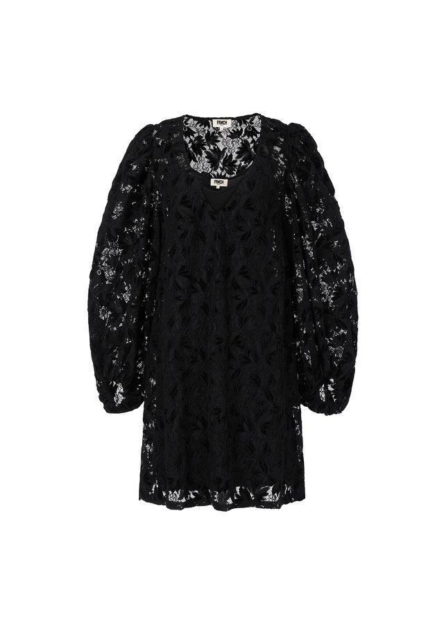 Pachira Lace Mini Dress (Black)