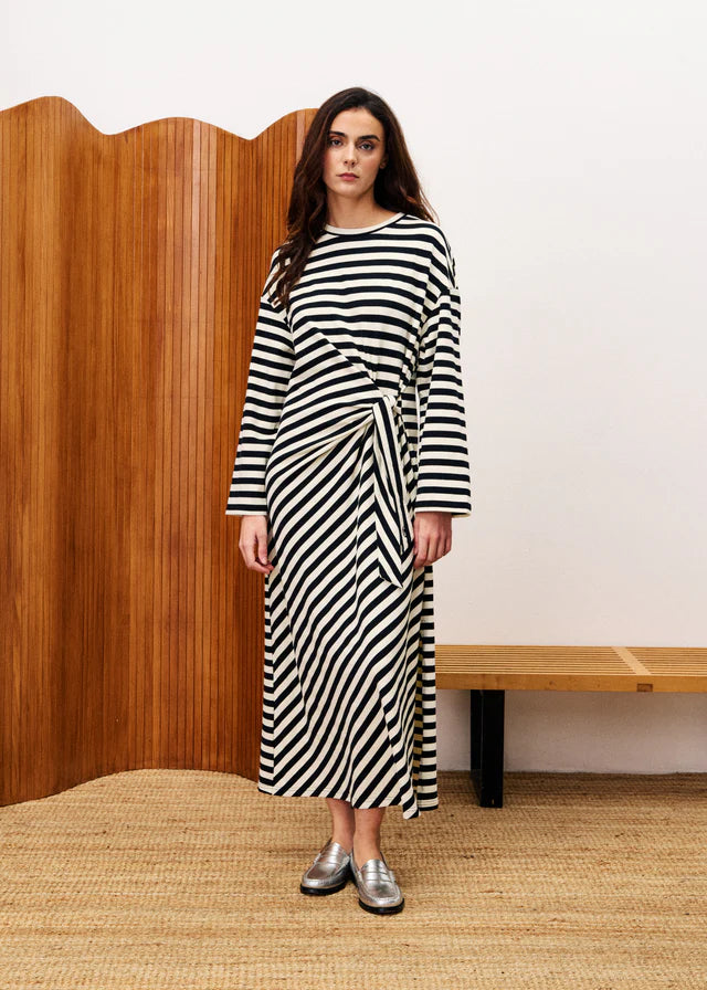 Fenouil Midi Dress (Black/Cream)