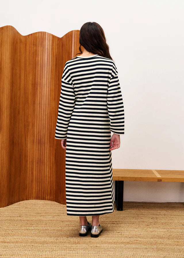 Fenouil Midi Dress (Black/Cream)