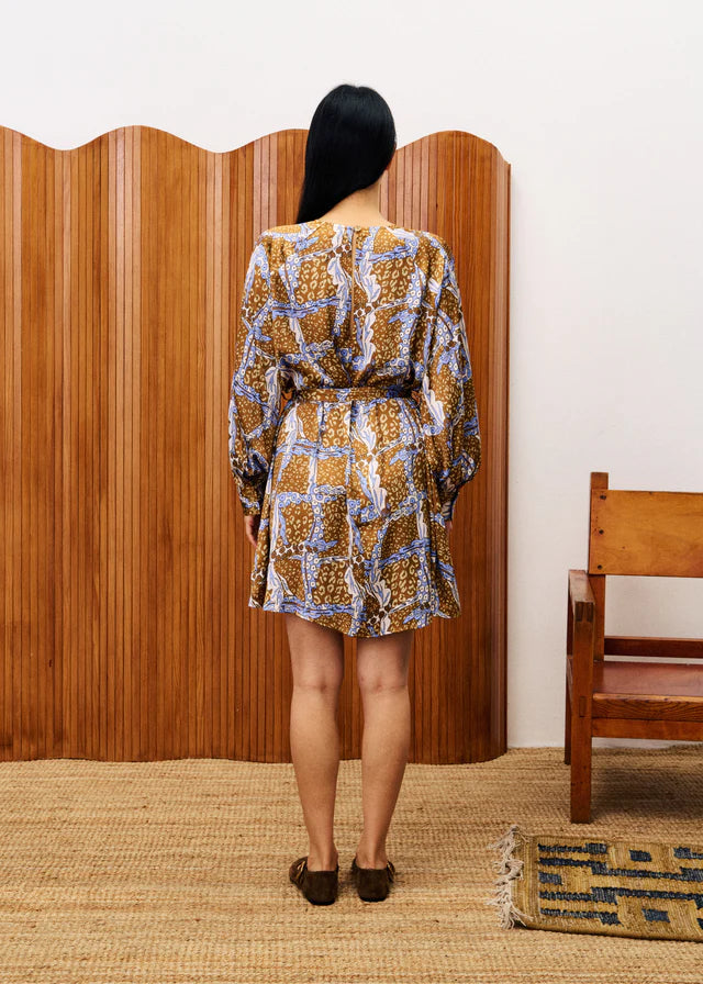 Daudet Mini Dress (Leo/Ochre)