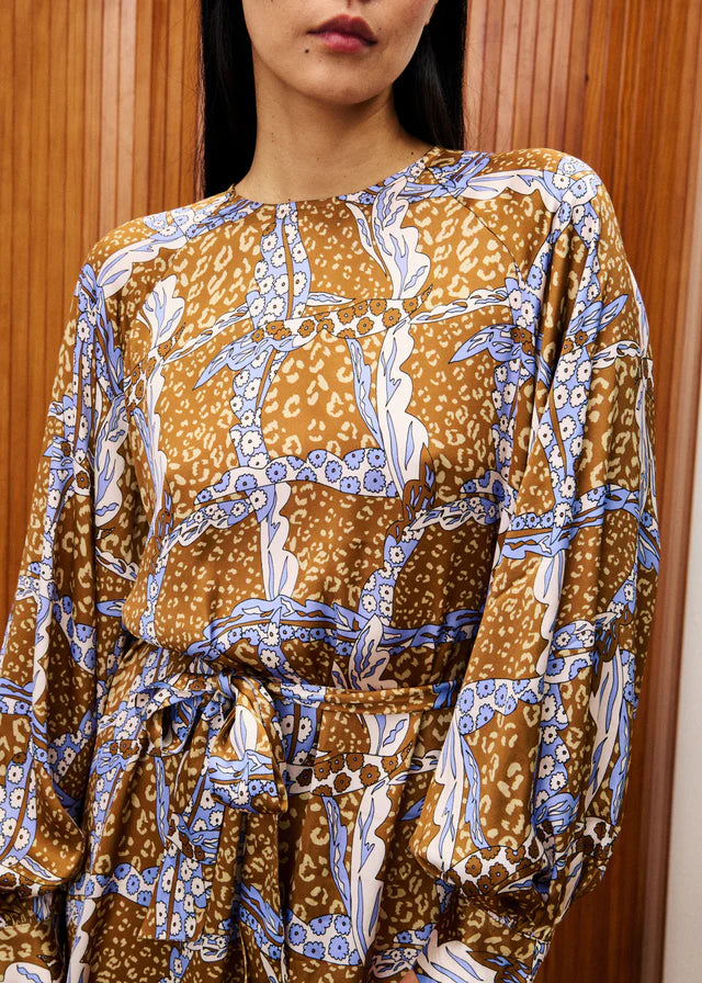 Daudet Mini Dress (Leo/Ochre)