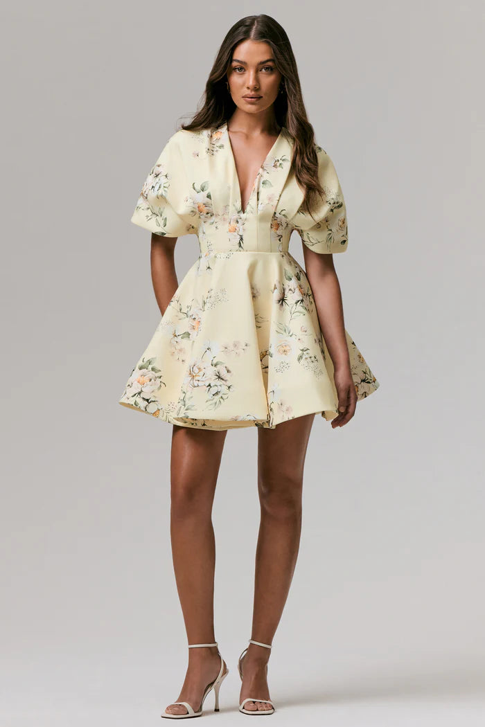 Delight Mini Dress (Lemon)