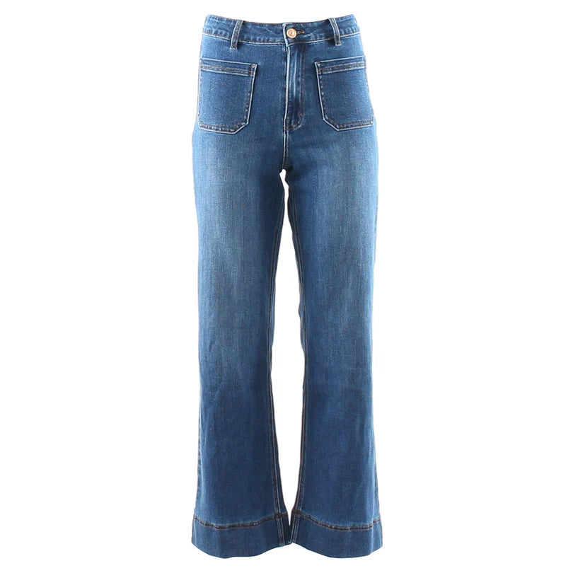 Cristal Wide Leg Jean Regular (Mid Wash)