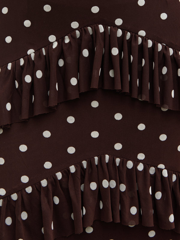 Cecile Maxi Dress (Brown/Cream)