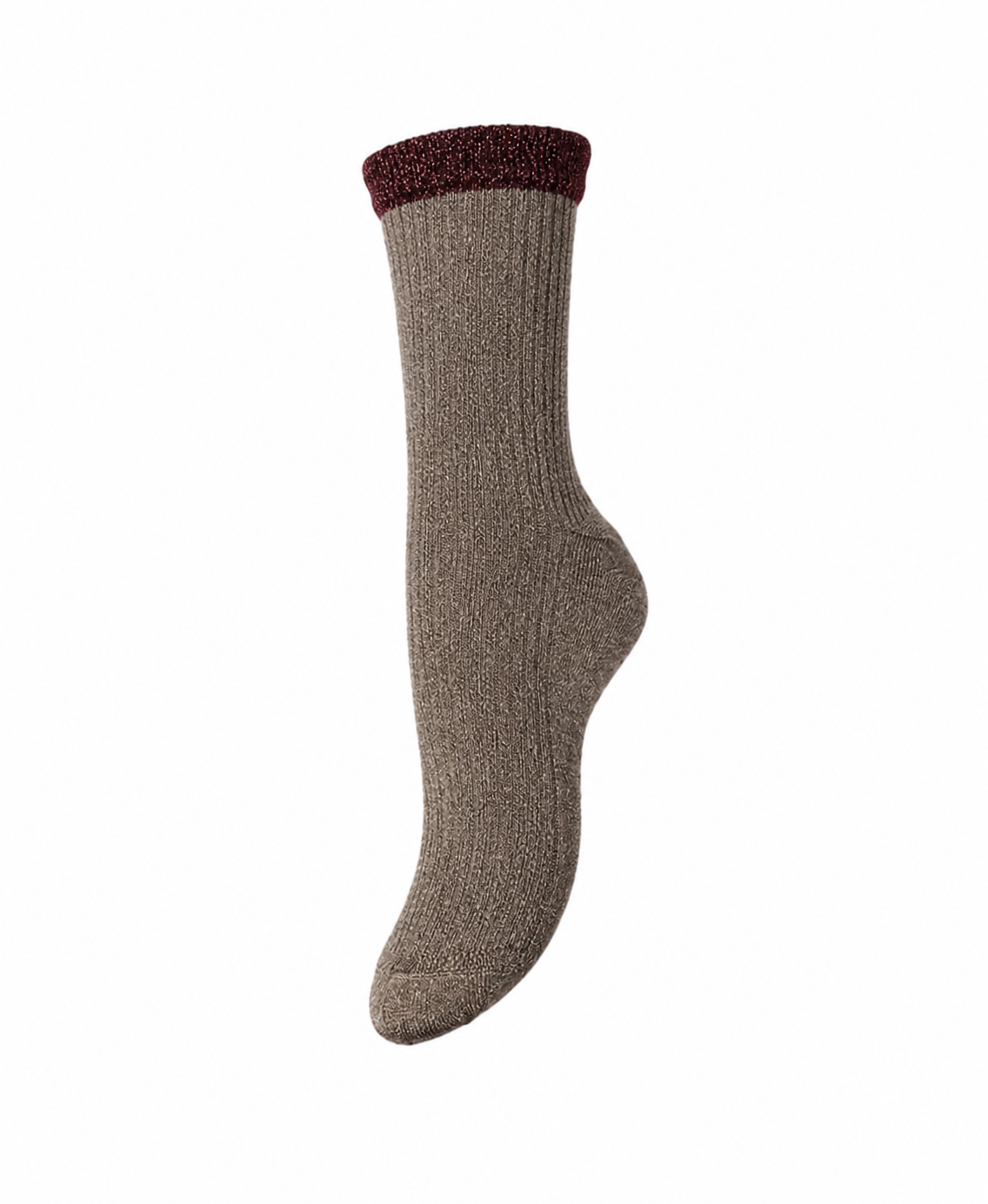 Nikki Glitter Socks (Greige/Chicory)