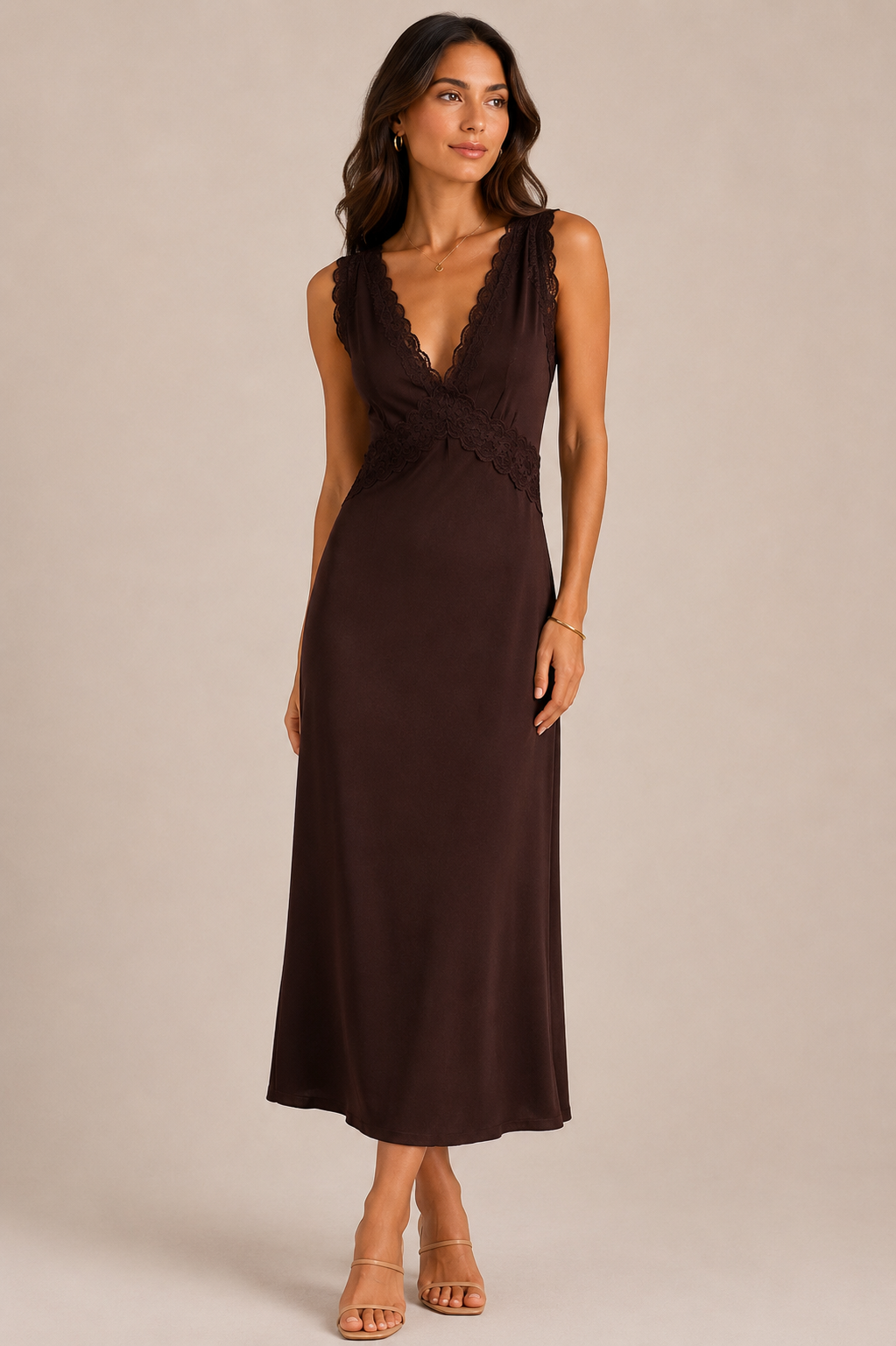 Emily Midi Dress (Coffee Bean) | Love Cherish
