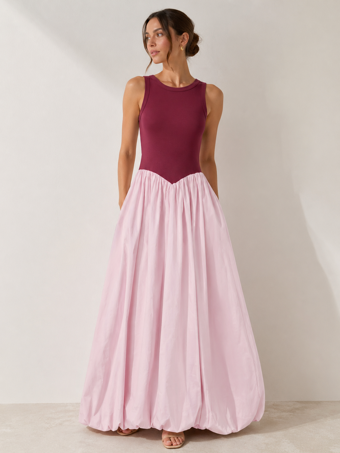 Mira Maxi Dress (Rhododendron/Pink)