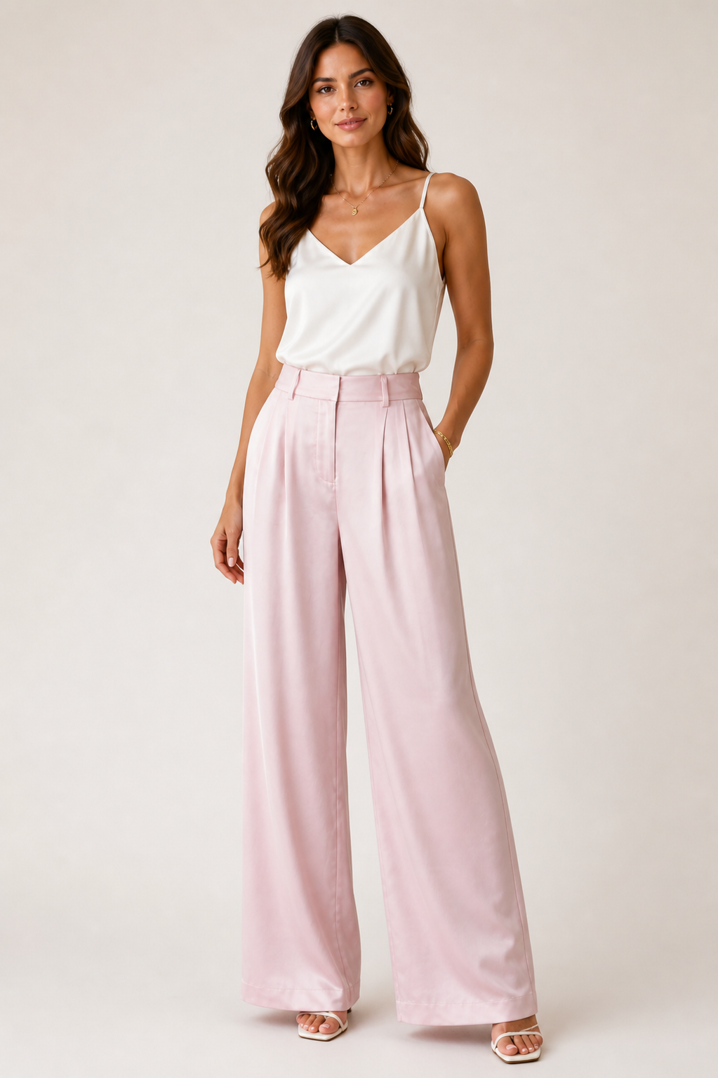 Vima Satin Pants (Ballerina Pink)