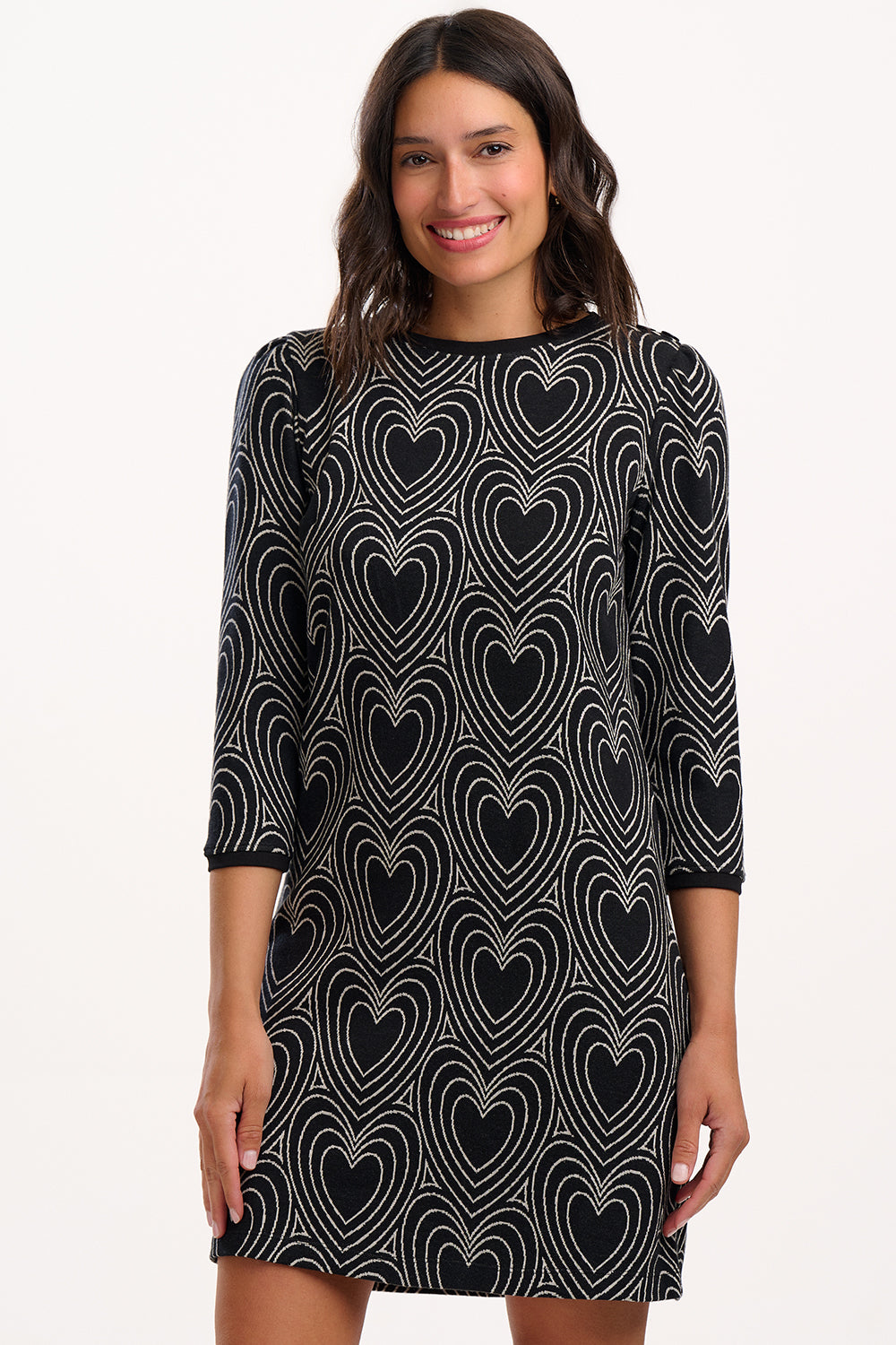 Tamara Jersey Mini Dress (Black/Off White)