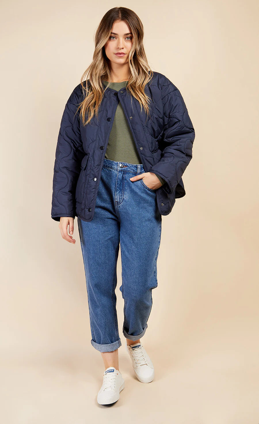 BREDA QUILTED JACKET (NAVY)