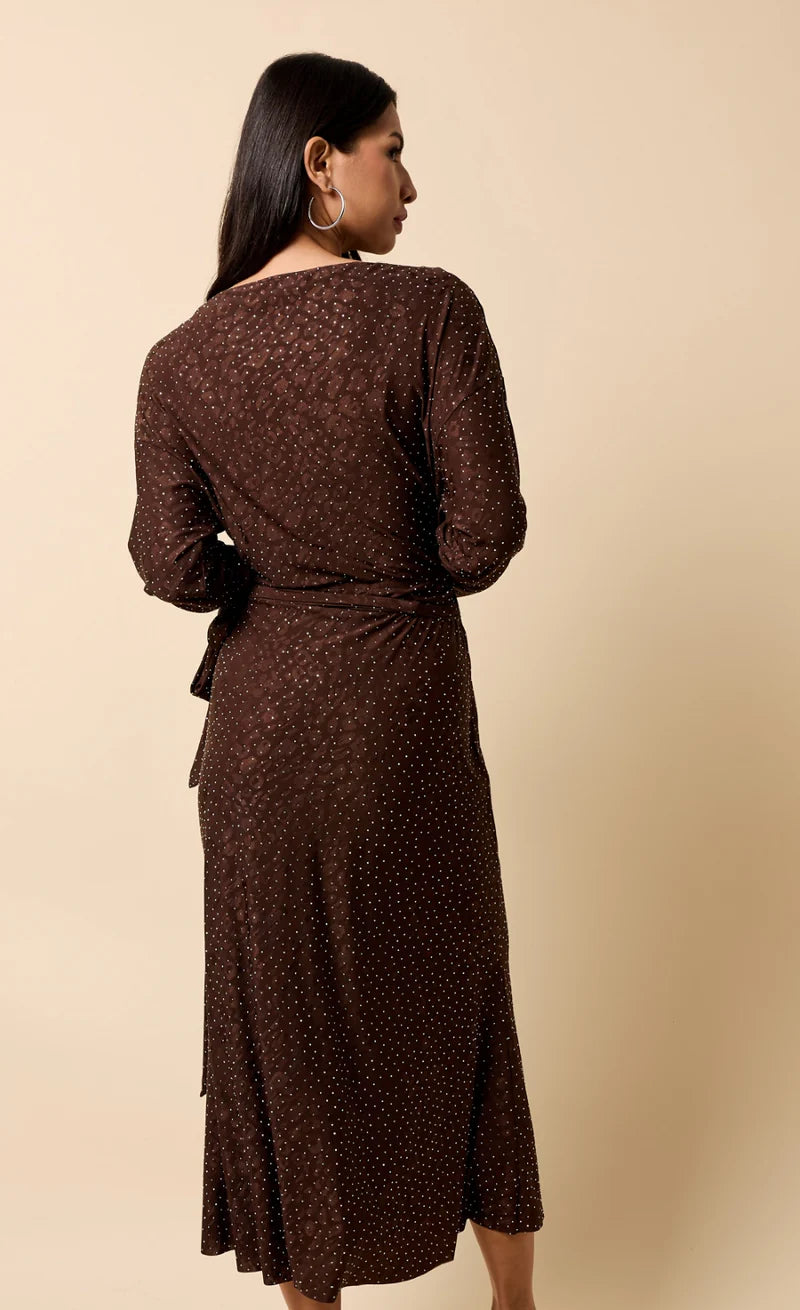 Lysandra Cut-Out Midaxi Dress (Chocolate)