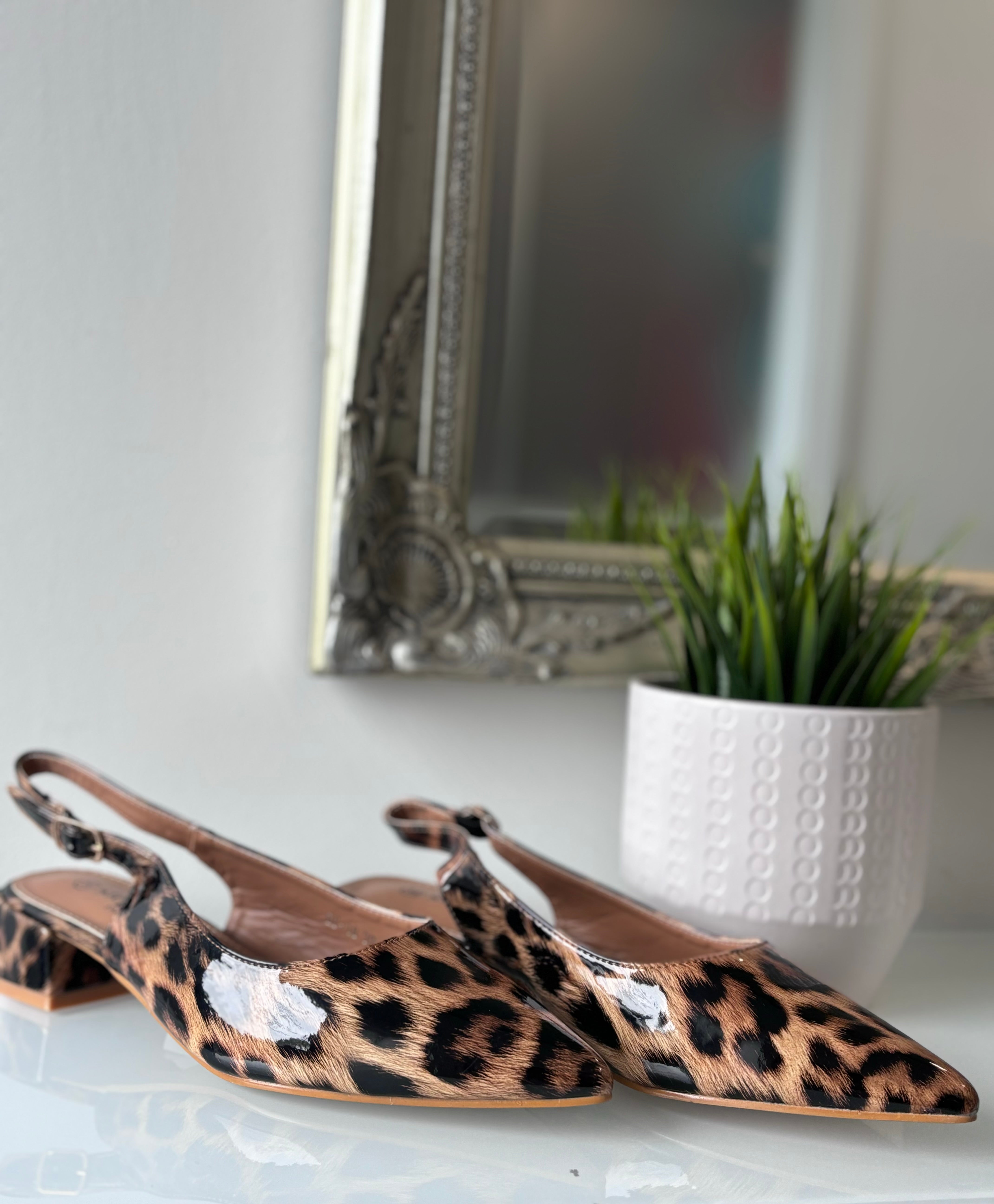 Sandra Slingback Ballerinas (Leopard)