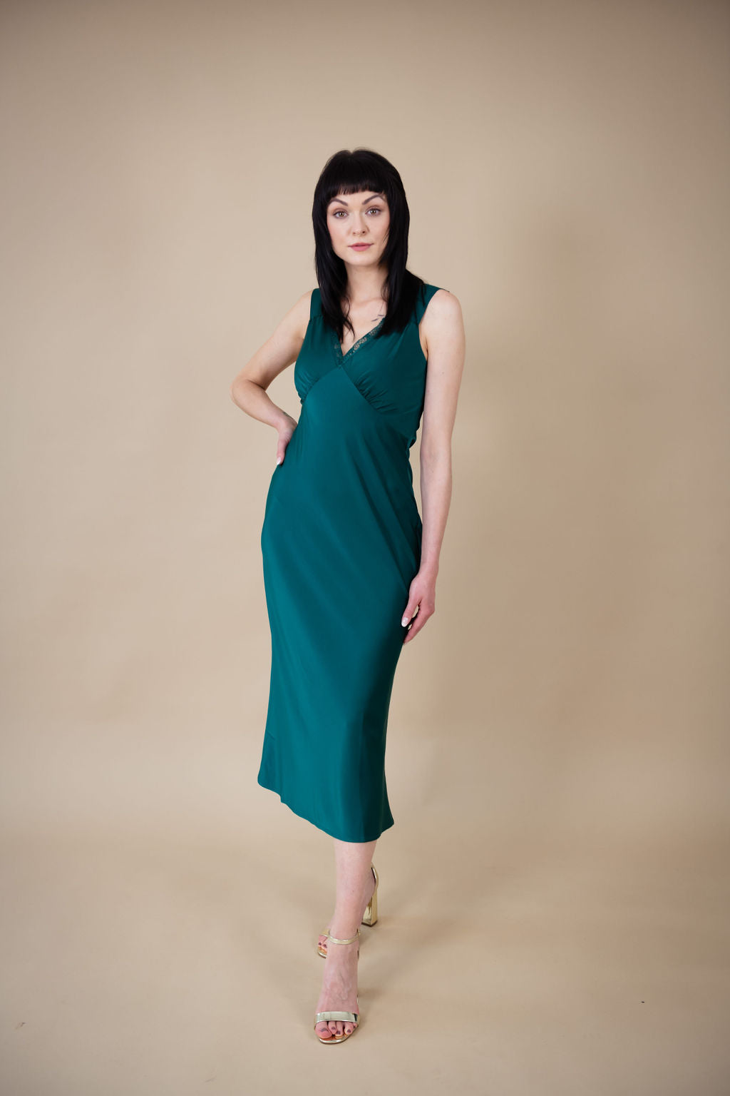 Sinéad Slip Dress (Green)