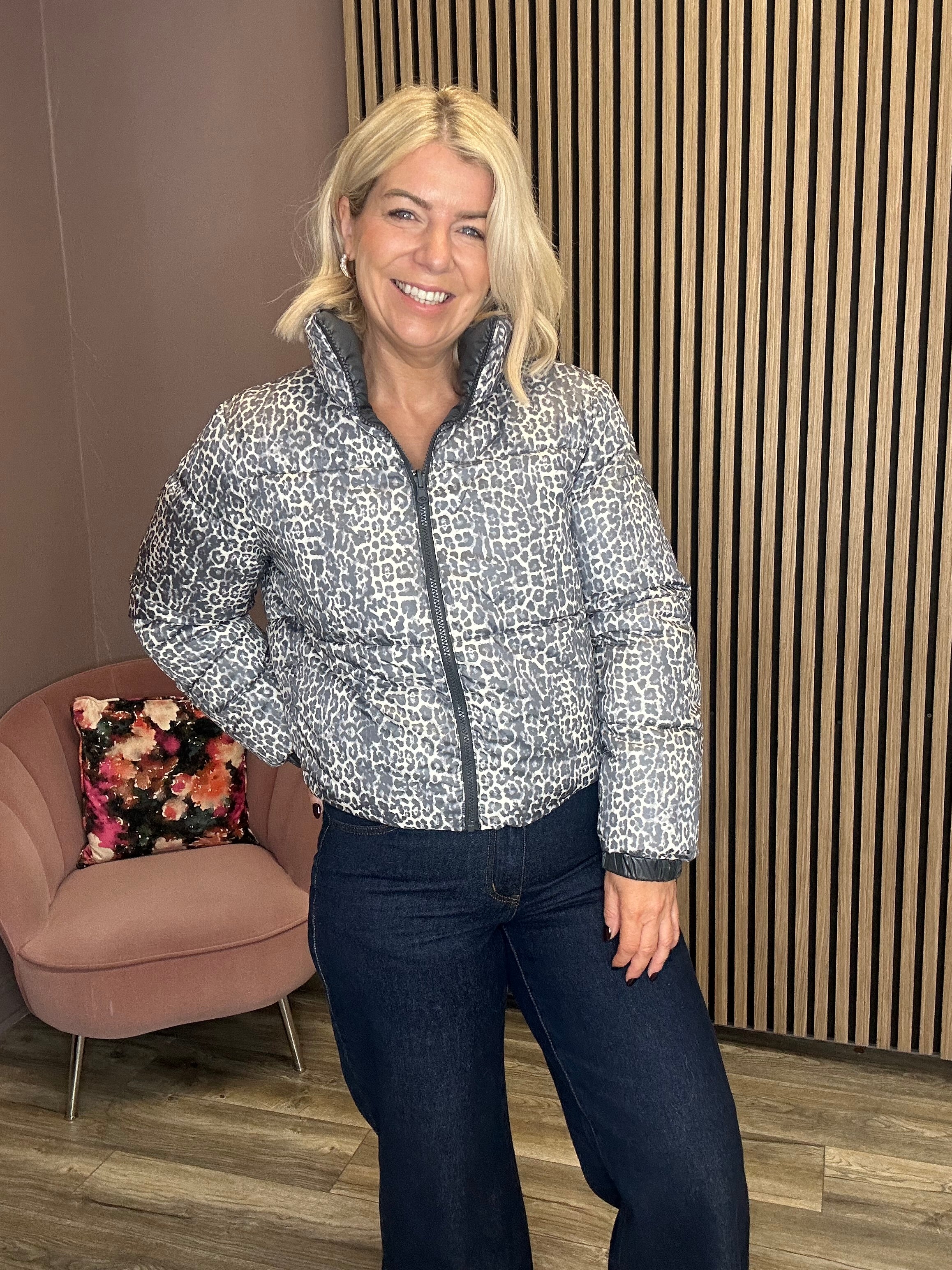 Jimma Reversible Puffer Jacket (Asphalt/Leo)