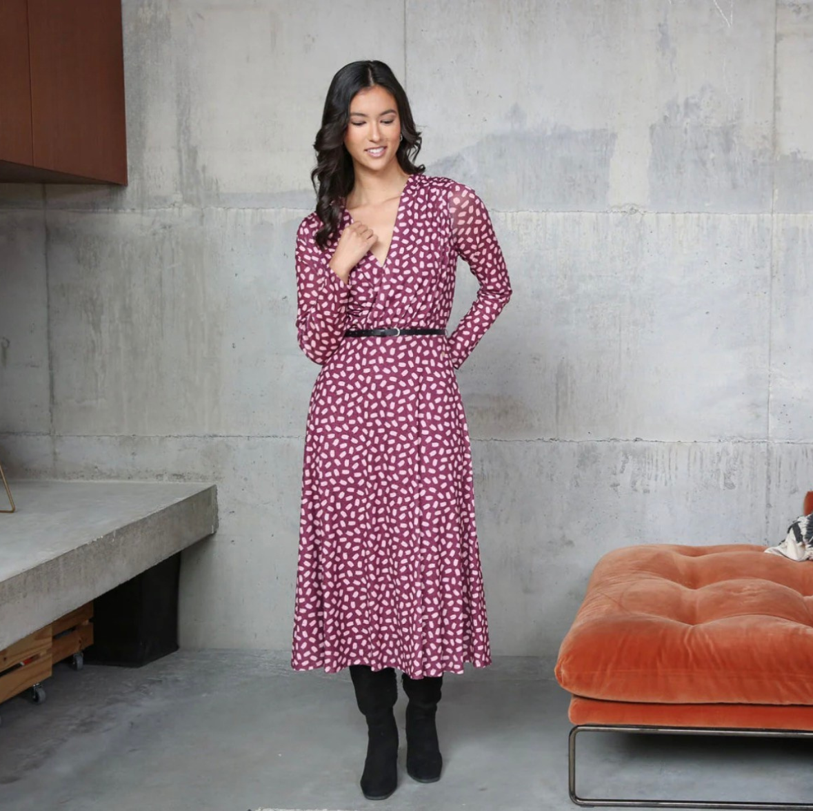 Henrietta Midi Dress (Pink)