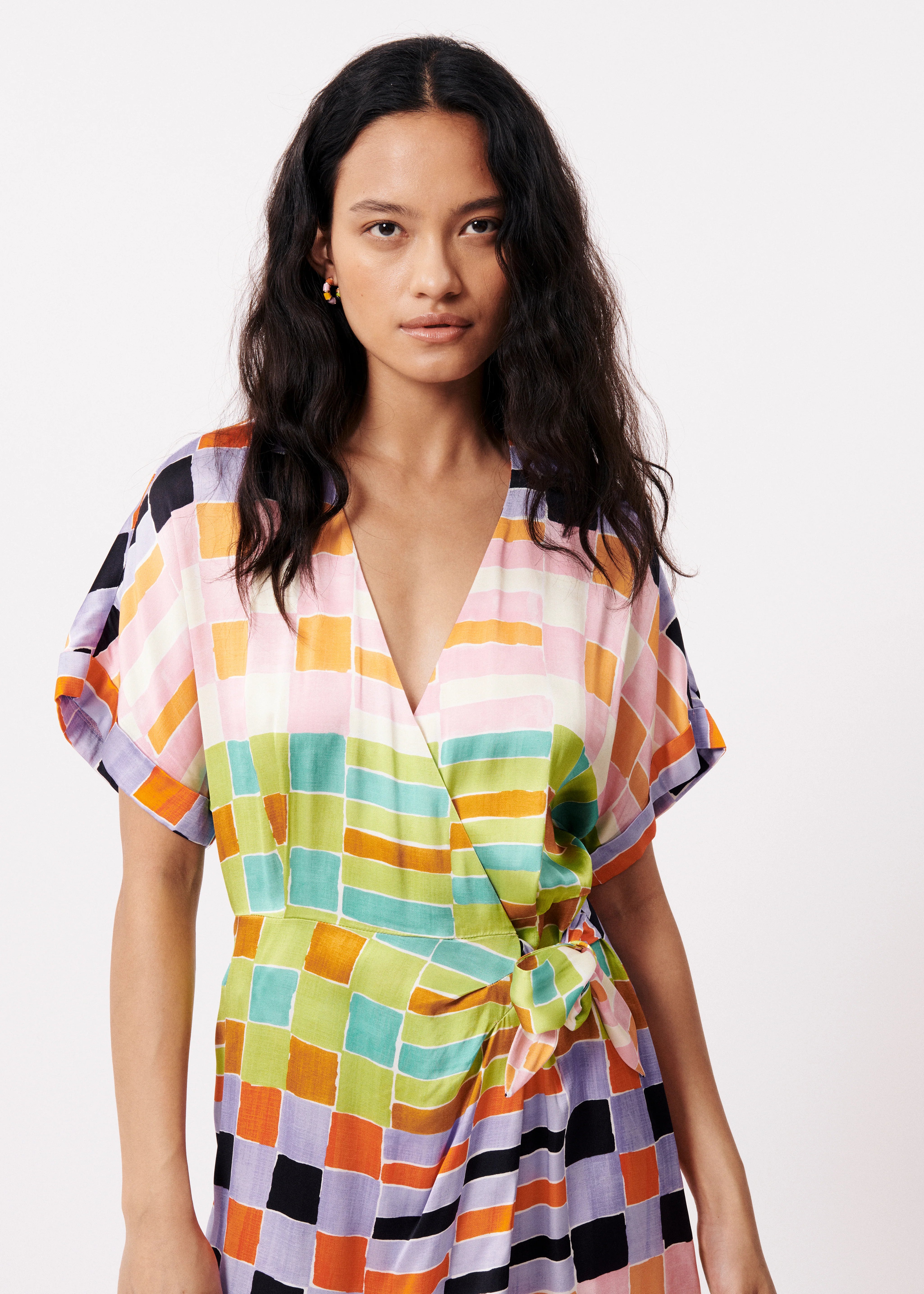 LOIS WRAP DRESS (MULTI)