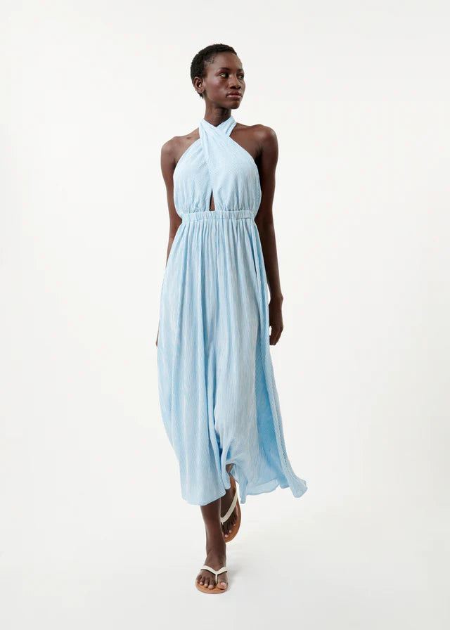 Halter neck wrap dress hot sale