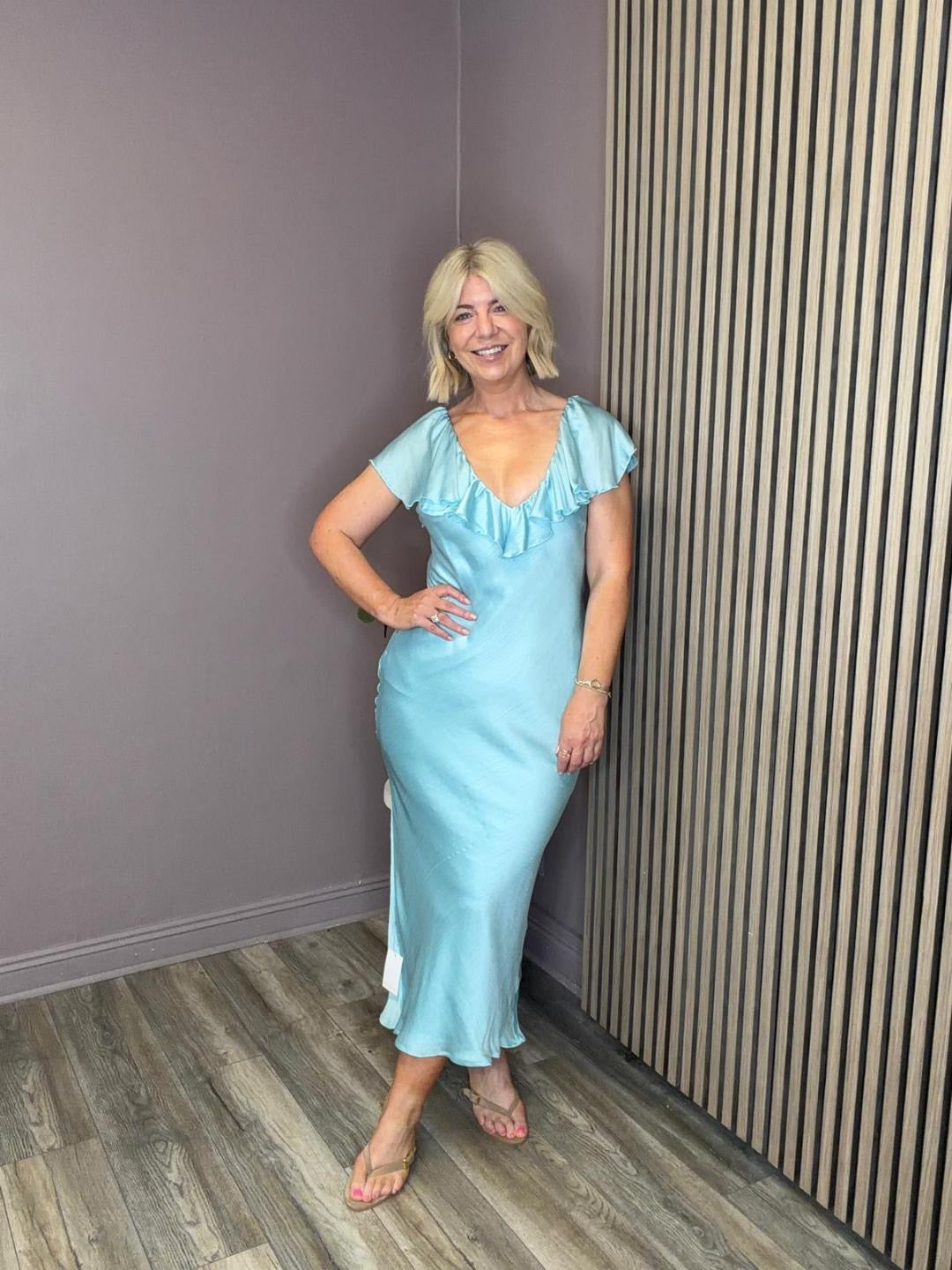 Adina Midaxi Dress (Seaspray Blue)