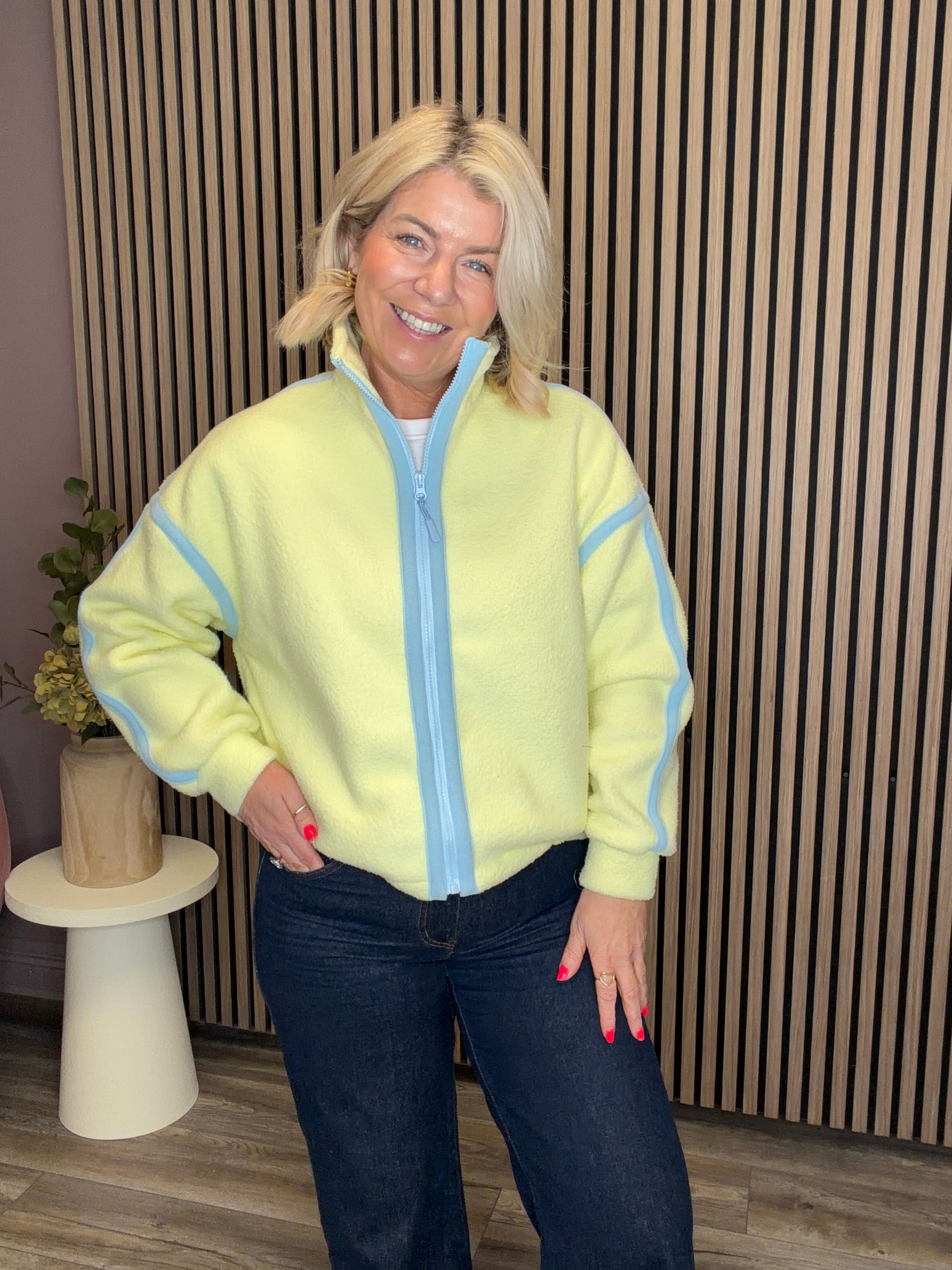 Lulu Zipped Fleece (Yellow)