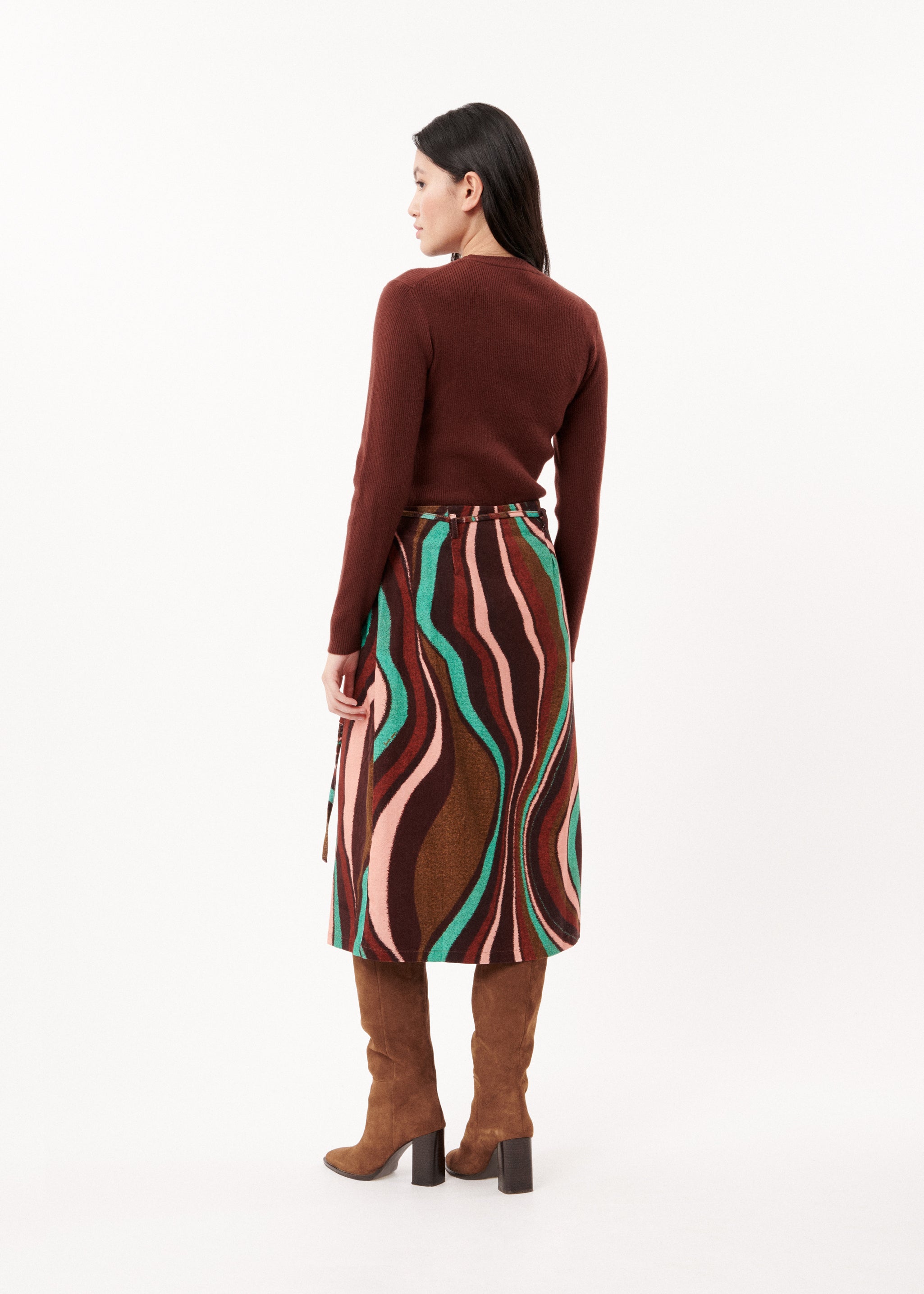ELLA WRAP SKIRT (SAND/MULTI)