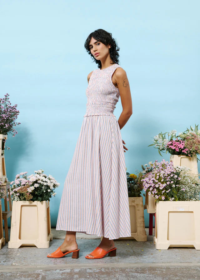 Alexiane Sleeveless Dress (Lilac/Orange)