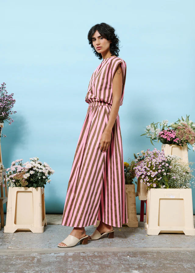 Noalig Maxi Skirt (Pink/Brown)