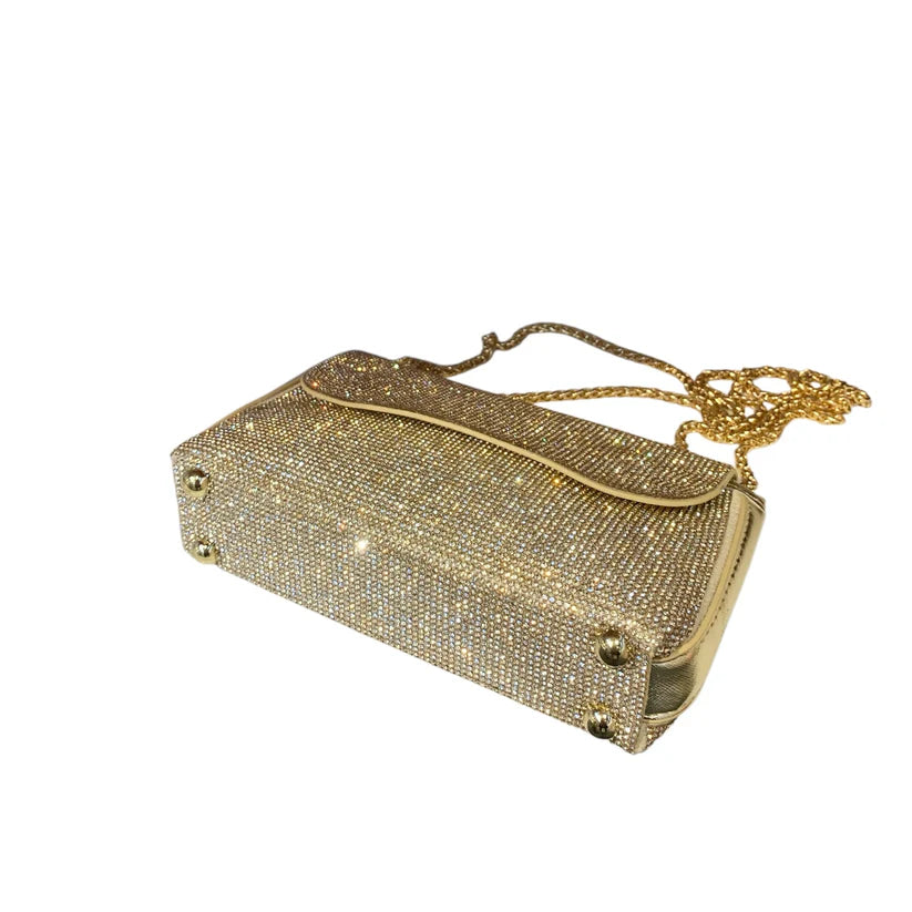 Gabbie Rhinestone Bag (Gold)