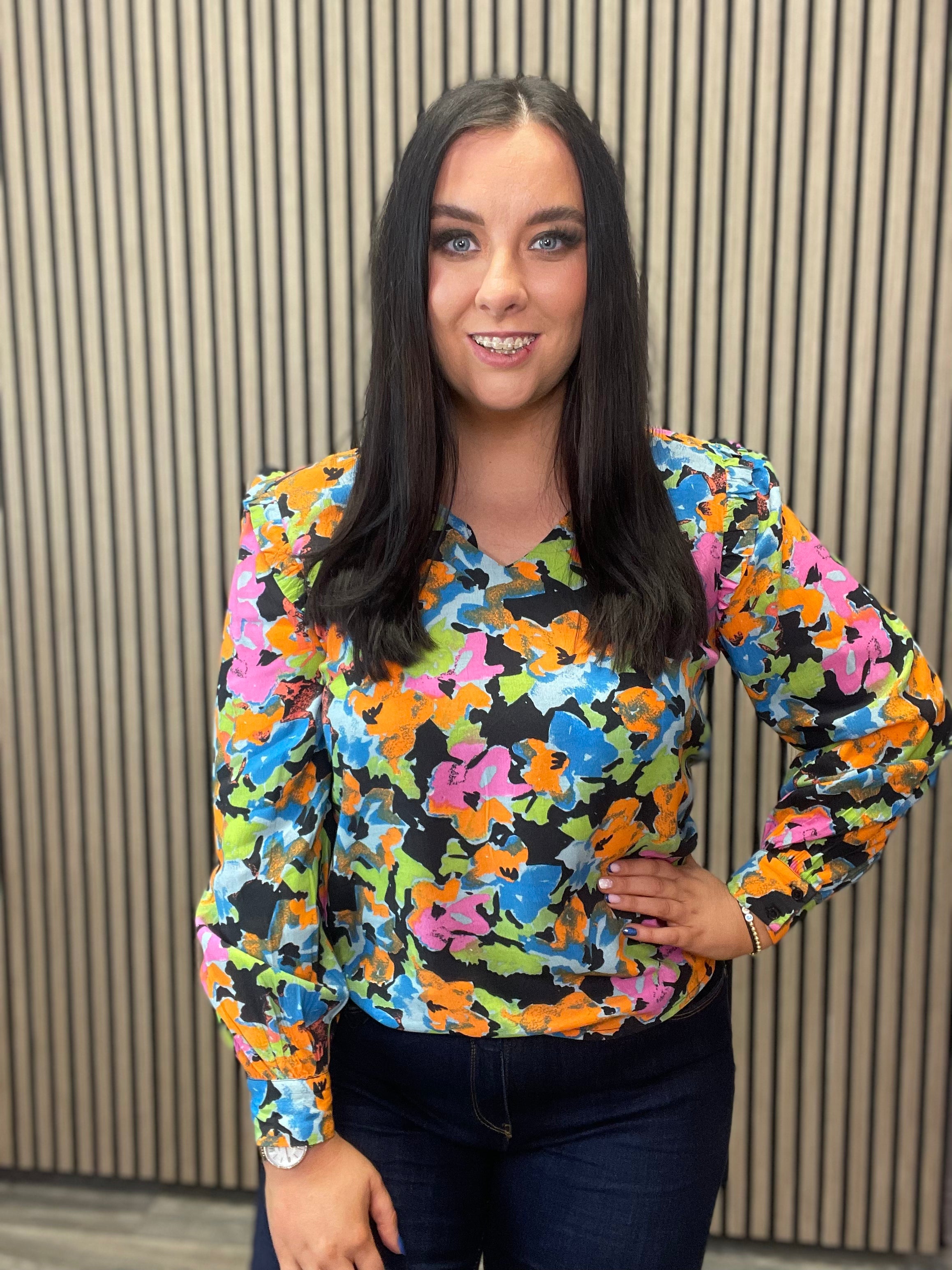 GANAVA TOP (MULTI FLOWER)