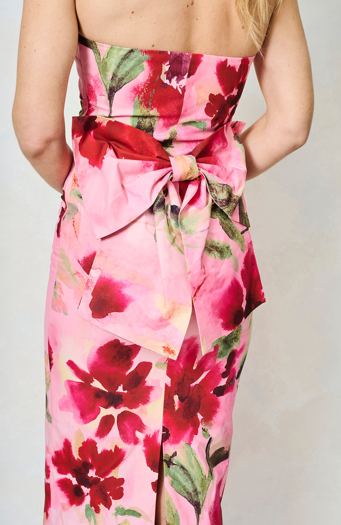 The Faith Sleeveless Pencil Dress (Pink Multi)